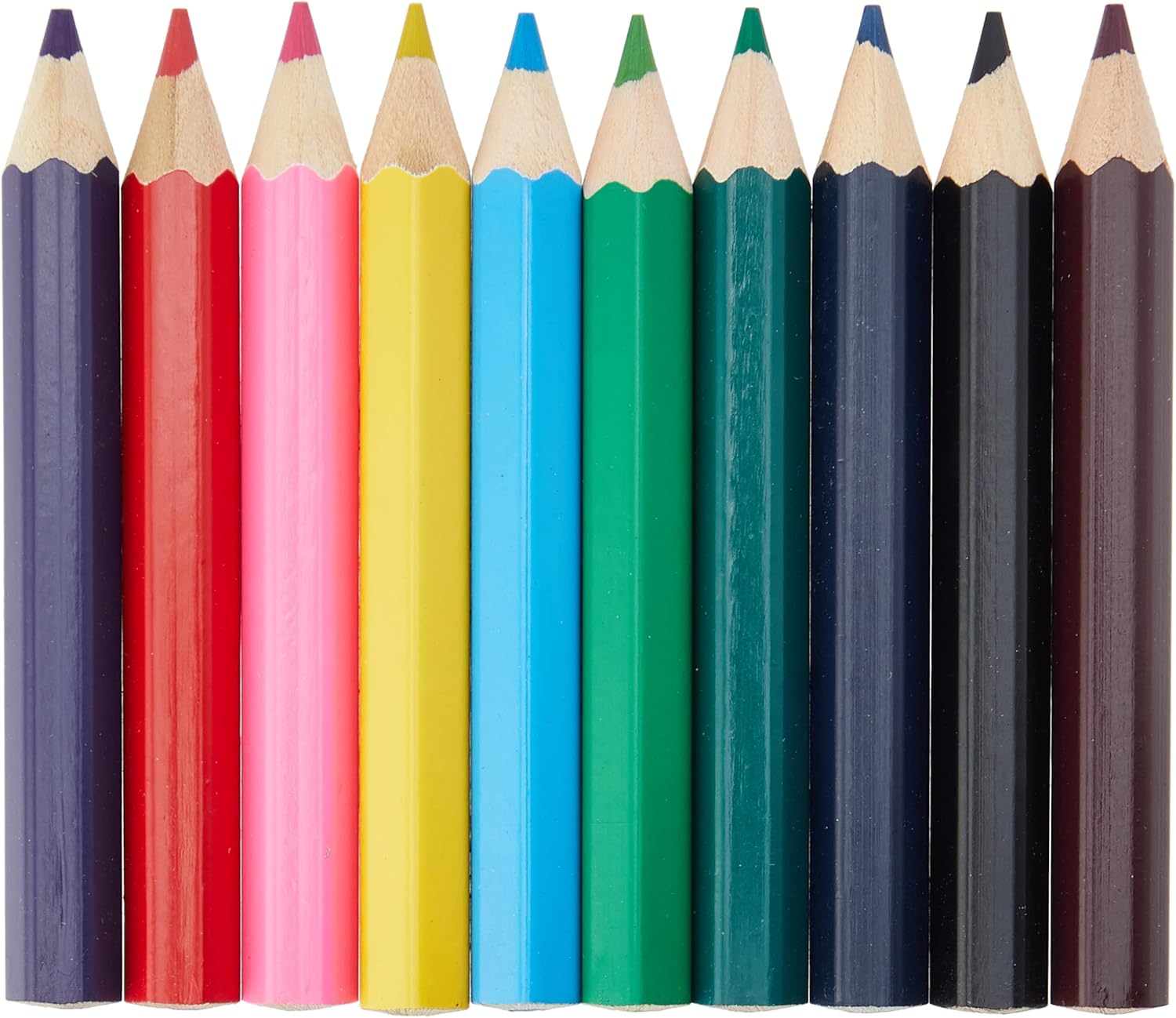 Artbox Chunky Colouring Pencils - 1/2 Size, 10-Pack with Sharpener - Ideal for School 5