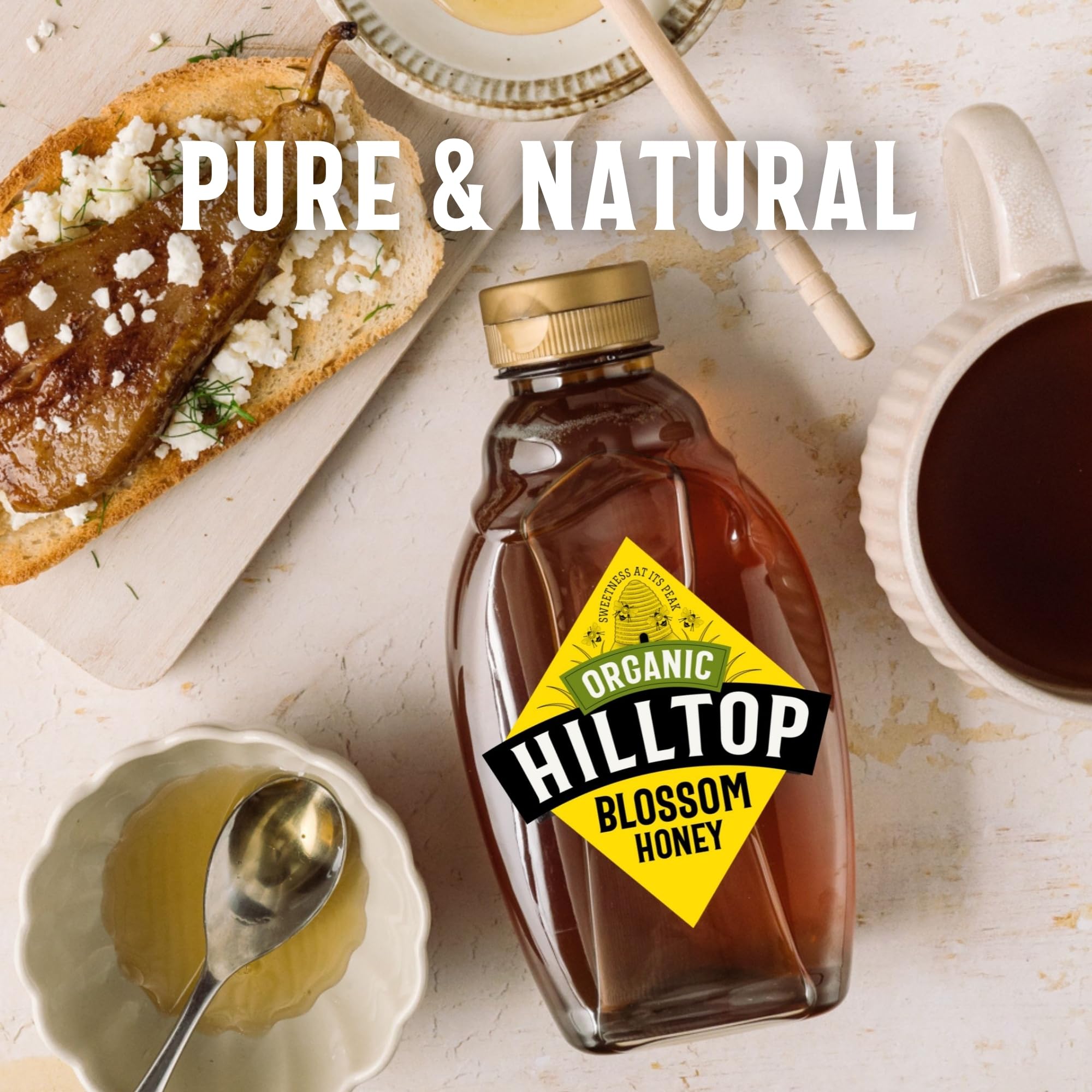 Hilltop Honey - Organic Blossom Honey - Squeezy Bottle - 720g 8