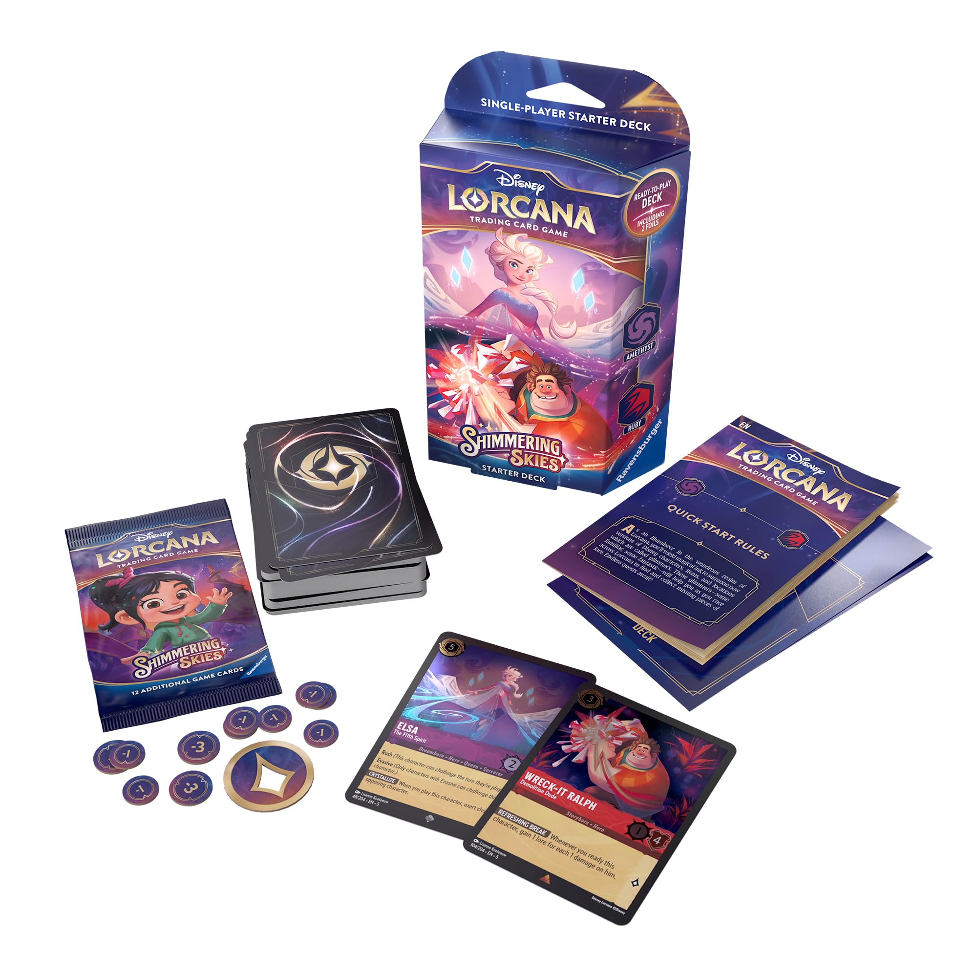 Ravensburger Disney Lorcana Shimmering Skies Starter Deck Trading Card Game