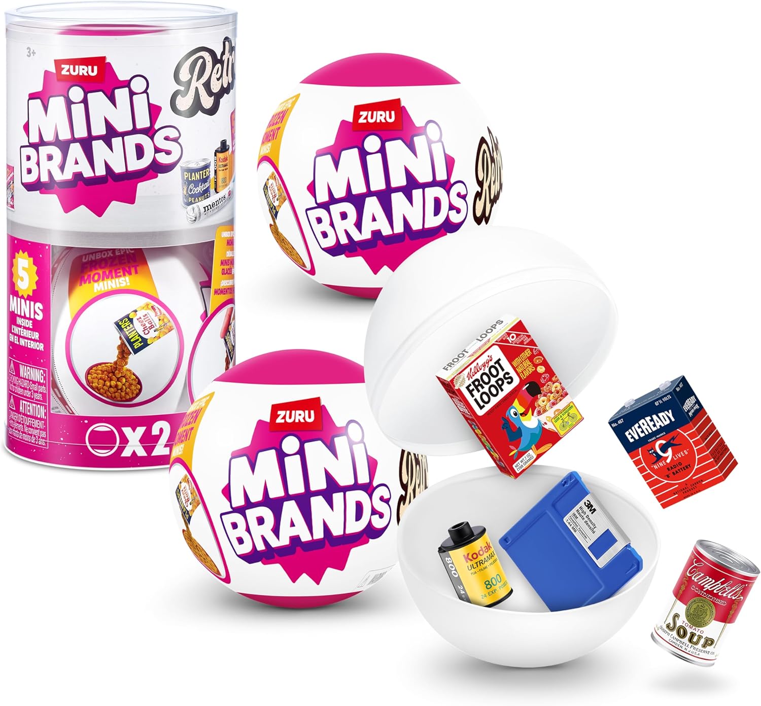 Mini Brands Retro Capsule by ZURU - Surprise Retro Collectible Minis for Kids 3+