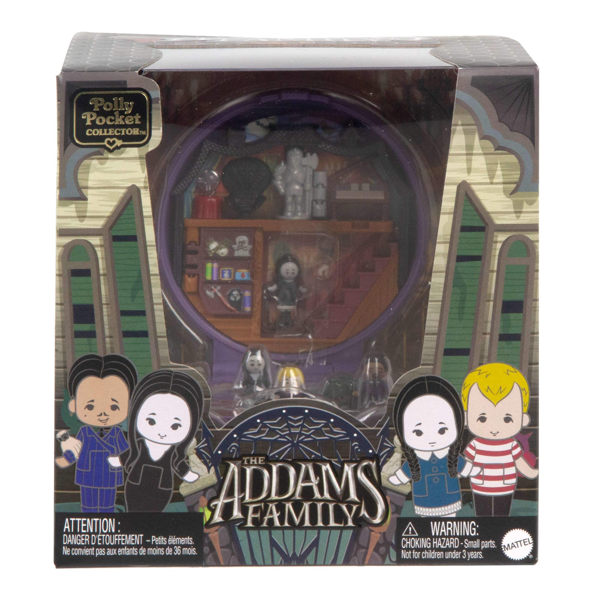 Polly Pocket The Addams Family Collector Playset - 4 Dolls & Haunted Mansion Compact for Ages 4-10 5