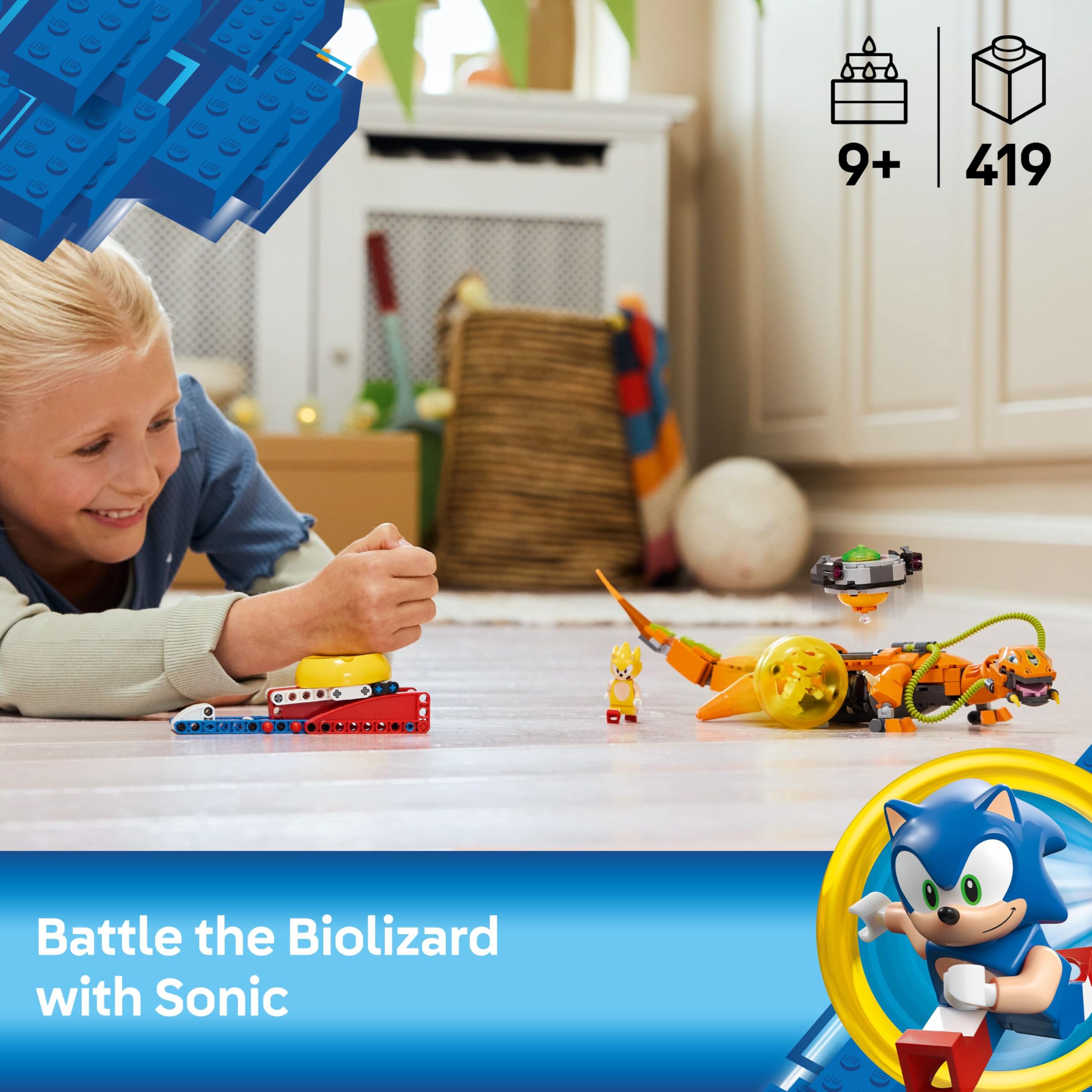 LEGO Sonic the Hedgehog Super Shadow vs. Biolizard Set - Building Toy with 419 Pieces for Ages 9+ 8