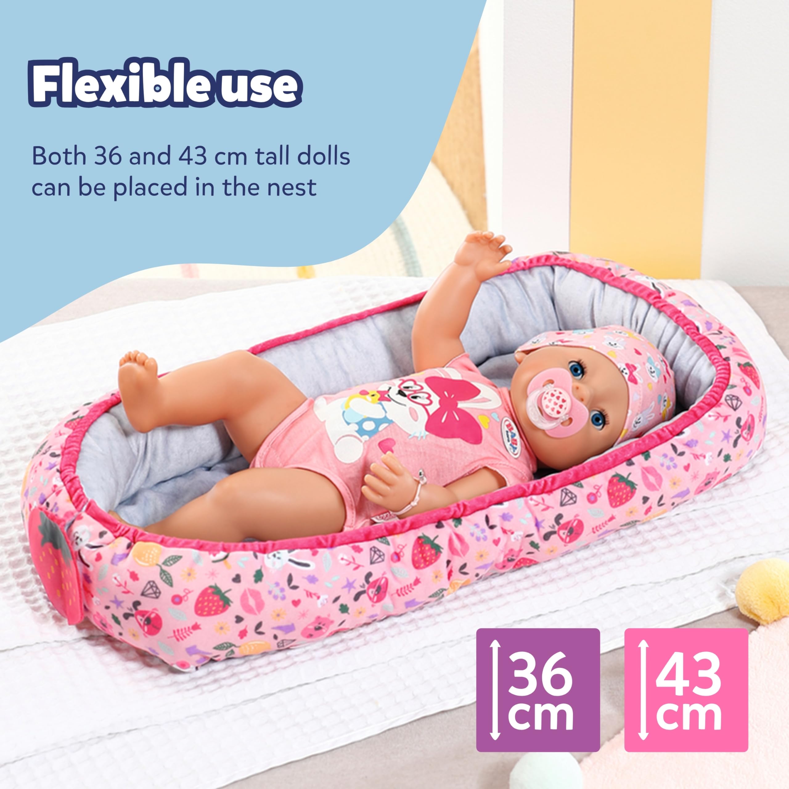 BABY born Reversible Baby Nest with Soft Padded Edges 835821 6