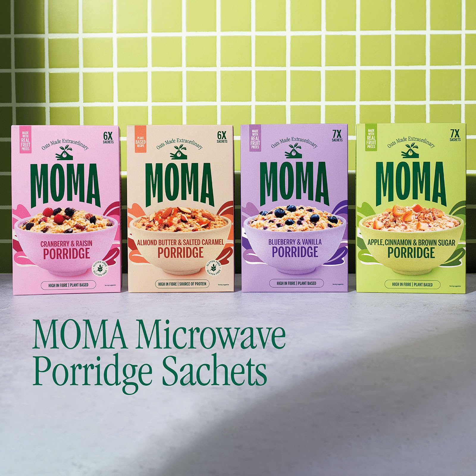 MOMA Cranberry & Raisin Porridge Sachets - 6 x 40g - Made with British Oats 8