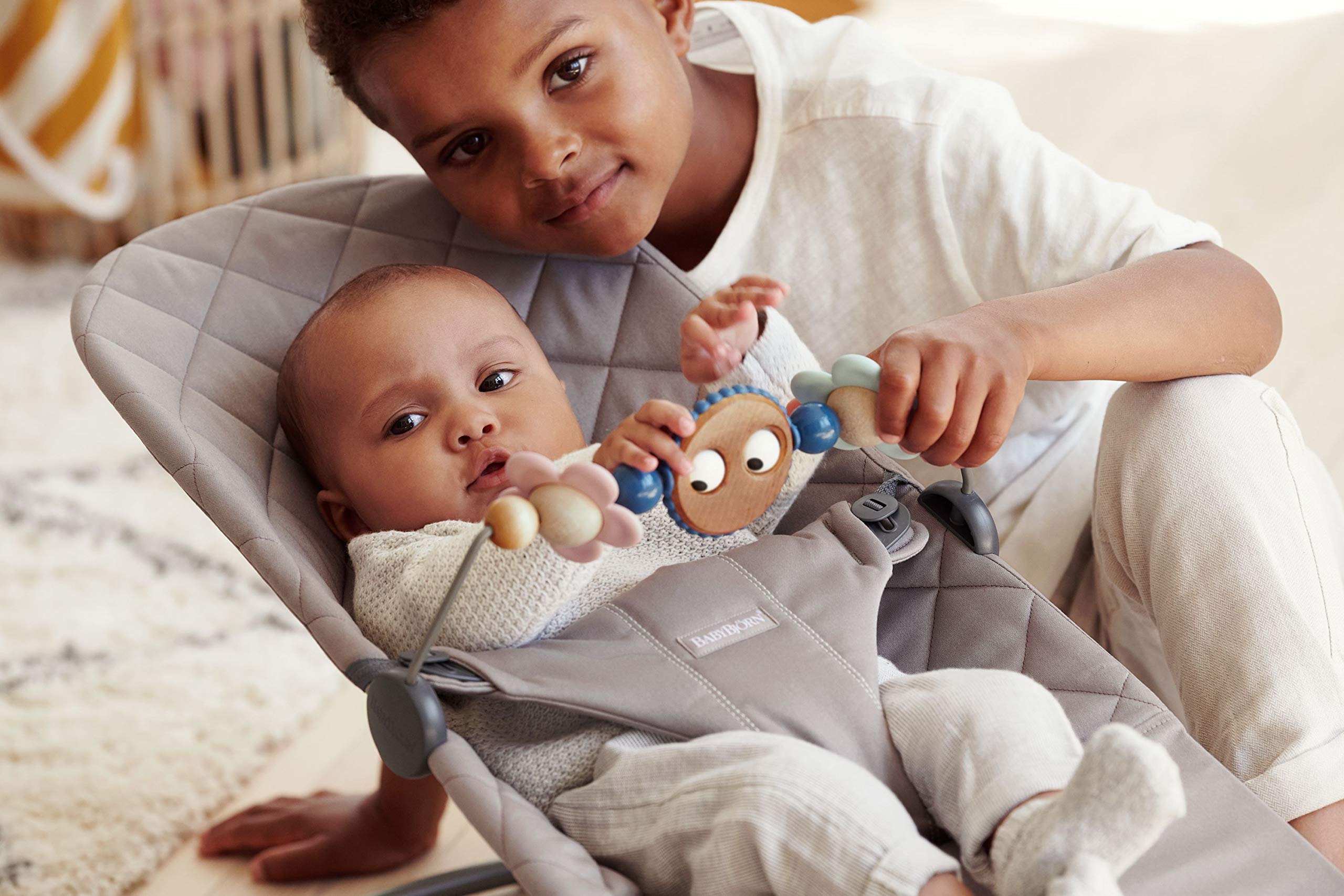 BabyBjörn Googly Eyes Toy for Bouncer – Pastel Wood Toy for 0-2 Years 3