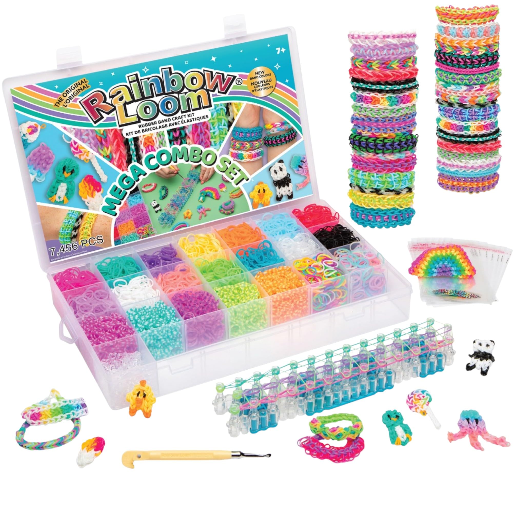 Rainbow Loom Mega Combo Loom Band Kit - 7000 Bands & 300 Clips for Kids 7+ 7