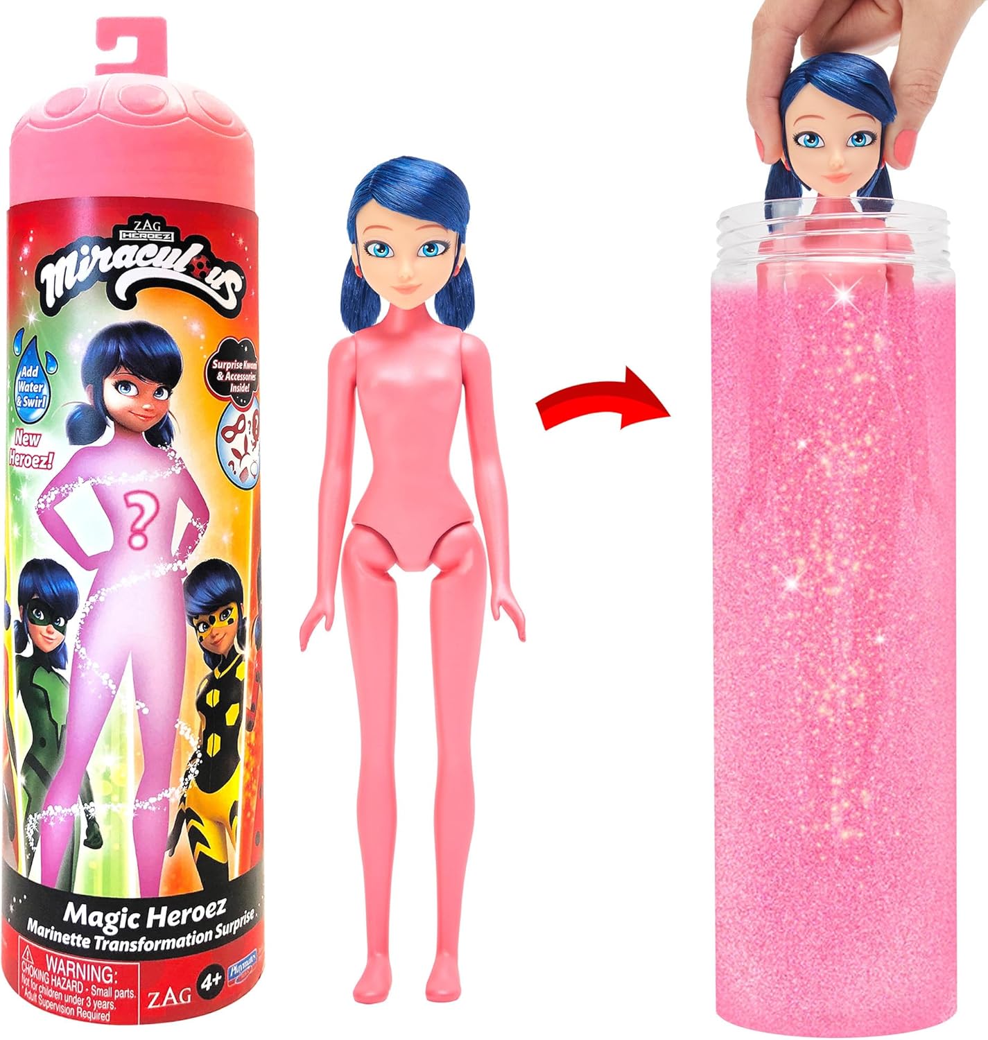 Miraculous Ladybug Magic Heroez Reveal Colour Change Doll - Bandai, 4+ Years 10