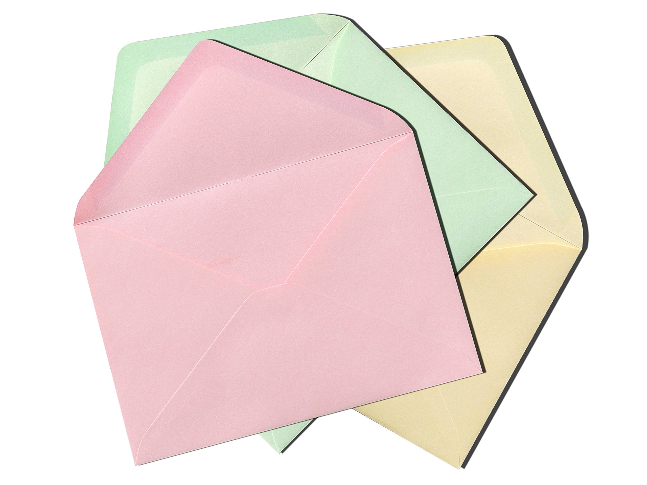 House of Card & Paper C6 Assorted Colour Paper Envelopes | Pack of 50 | Fits A6 Cards 1