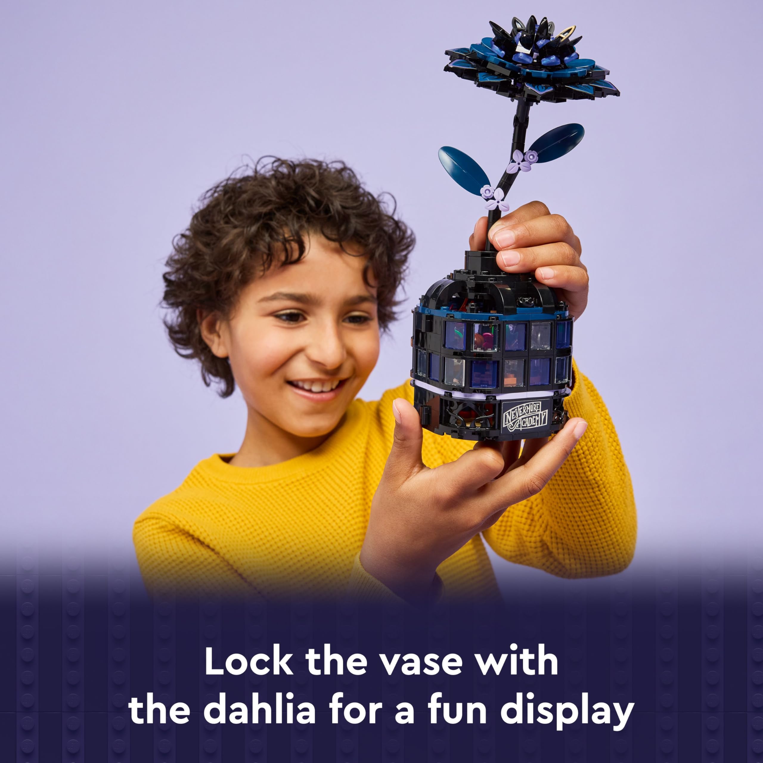 LEGO Wednesday Black Dahlia Flower Toy - Buildable Play and Display Set for 9+ 15