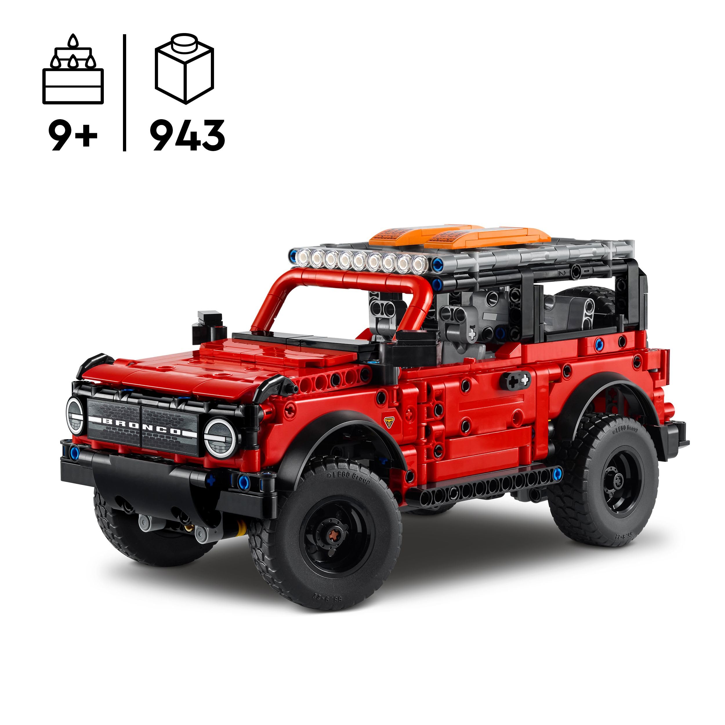 LEGO Technic Ford Bronco SUV Building Kit - Off-Road Vehicle Model with Moving Parts for Ages 9+ 6