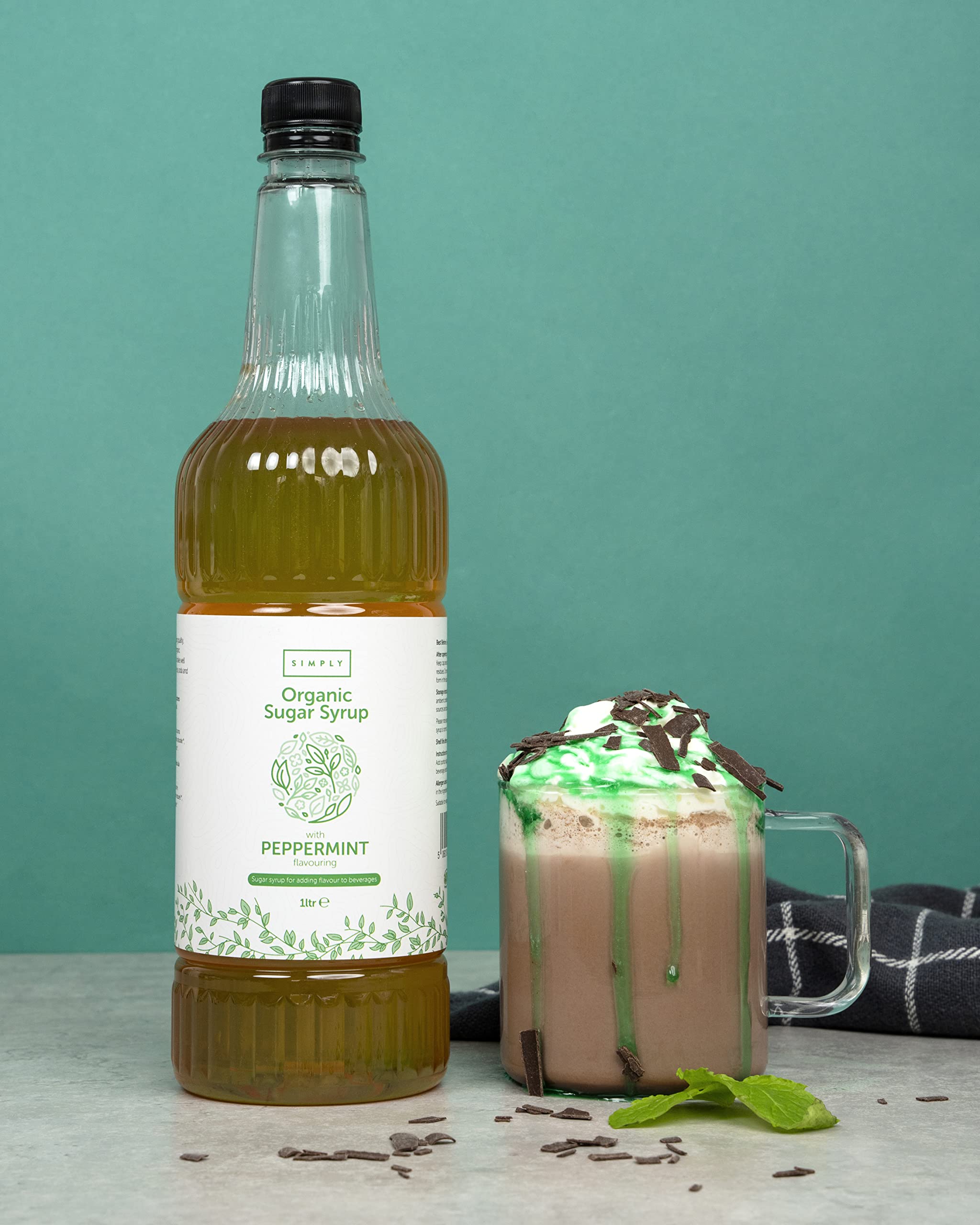 Simply Organic Peppermint Syrup - Vegan & Nut Free Natural Flavoured Syrup for Beverages & Baking 4