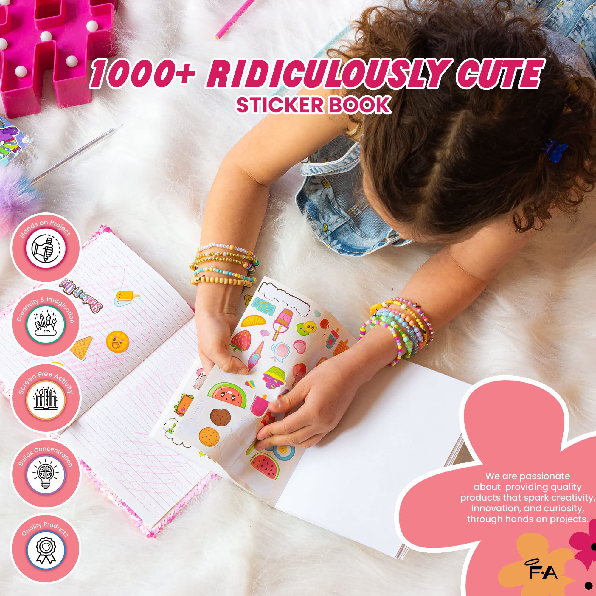 Fashion Angels Basic Fun 1000+ Ridiculously Cute Stickers Book | Paper, Multicoloured 6