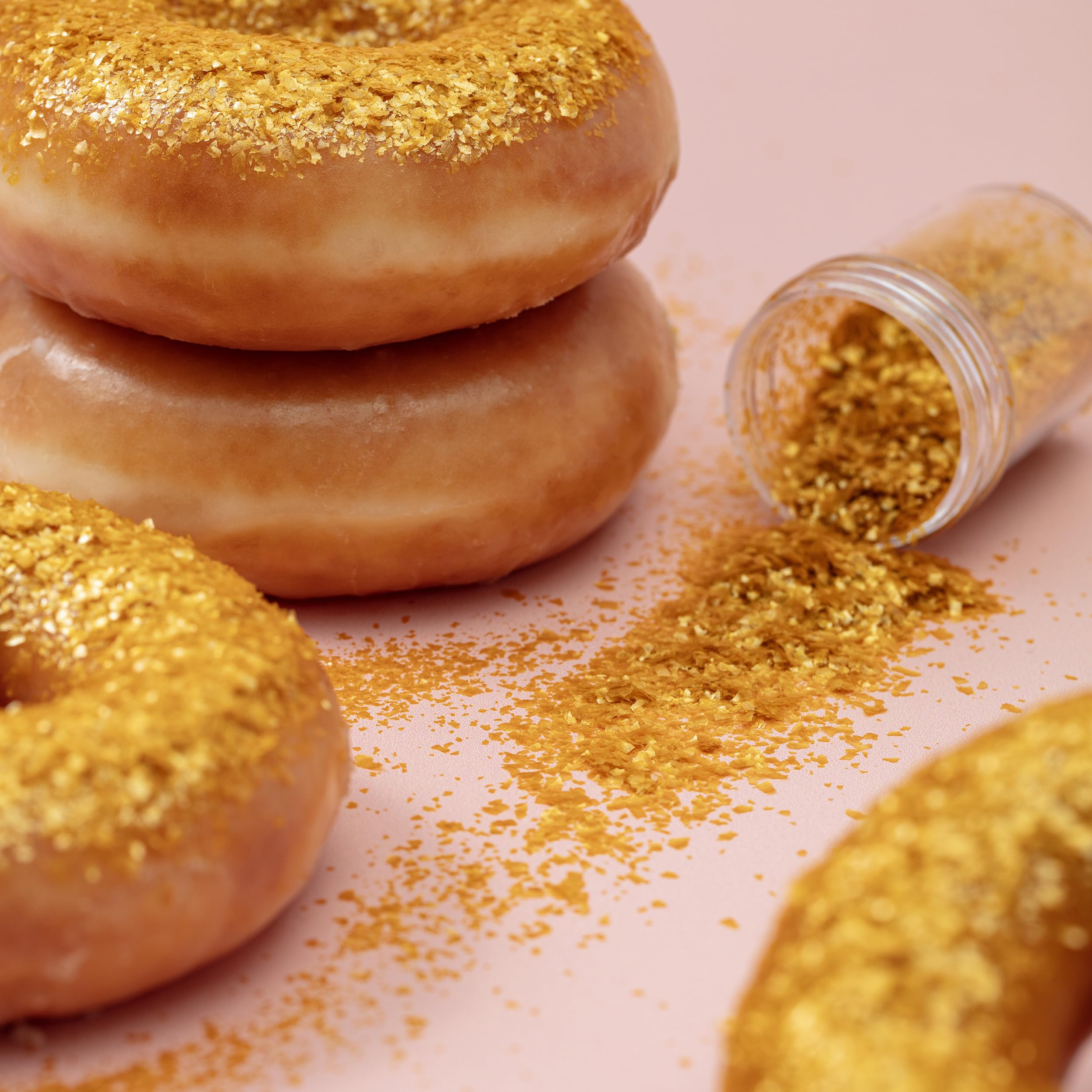 PME Gold Sparkling Glitter Flakes for Cake Decorating (7g) - Pack of 3