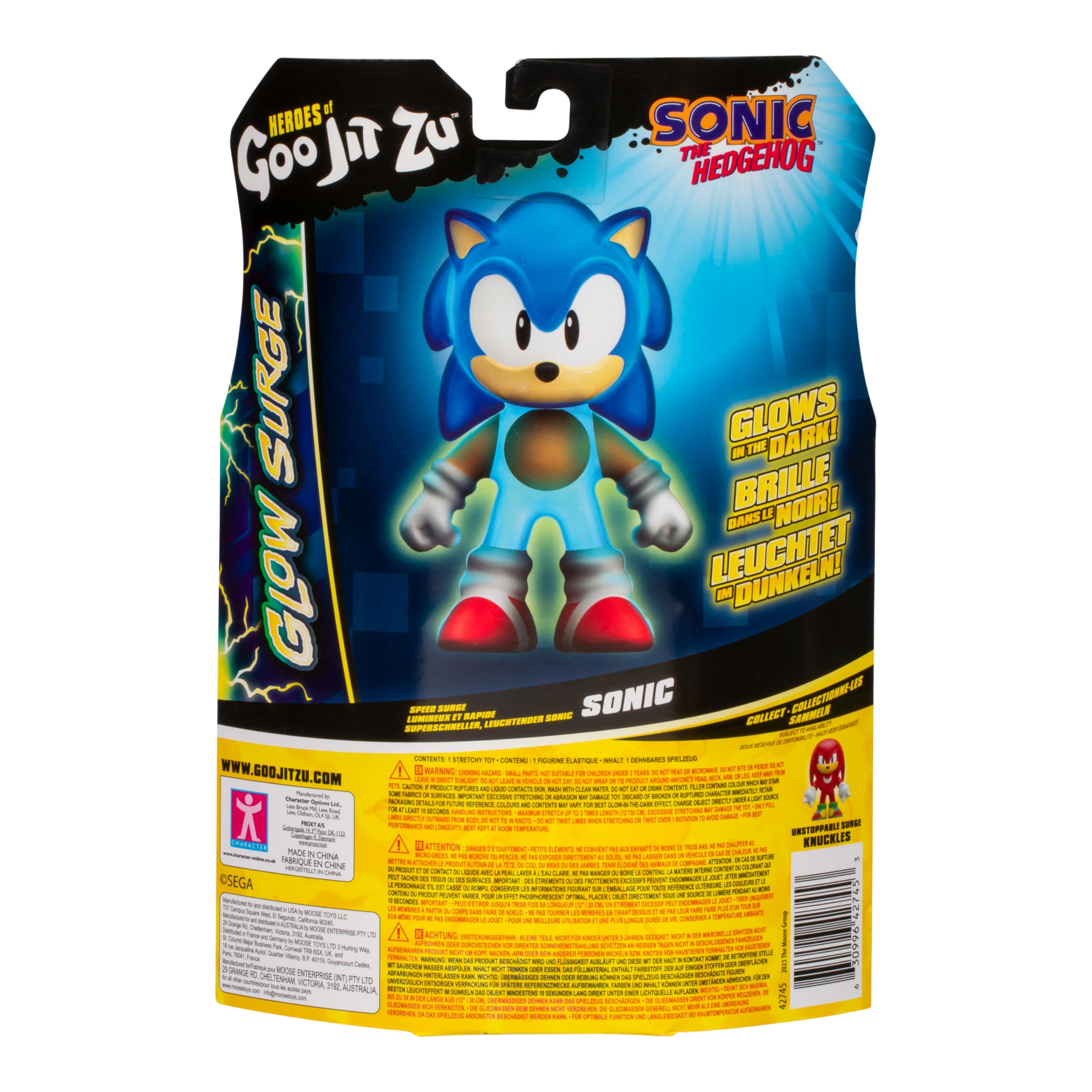 Speed Surge Sonic - Glowing Stretchy Action Figure for Kids 4+ 8