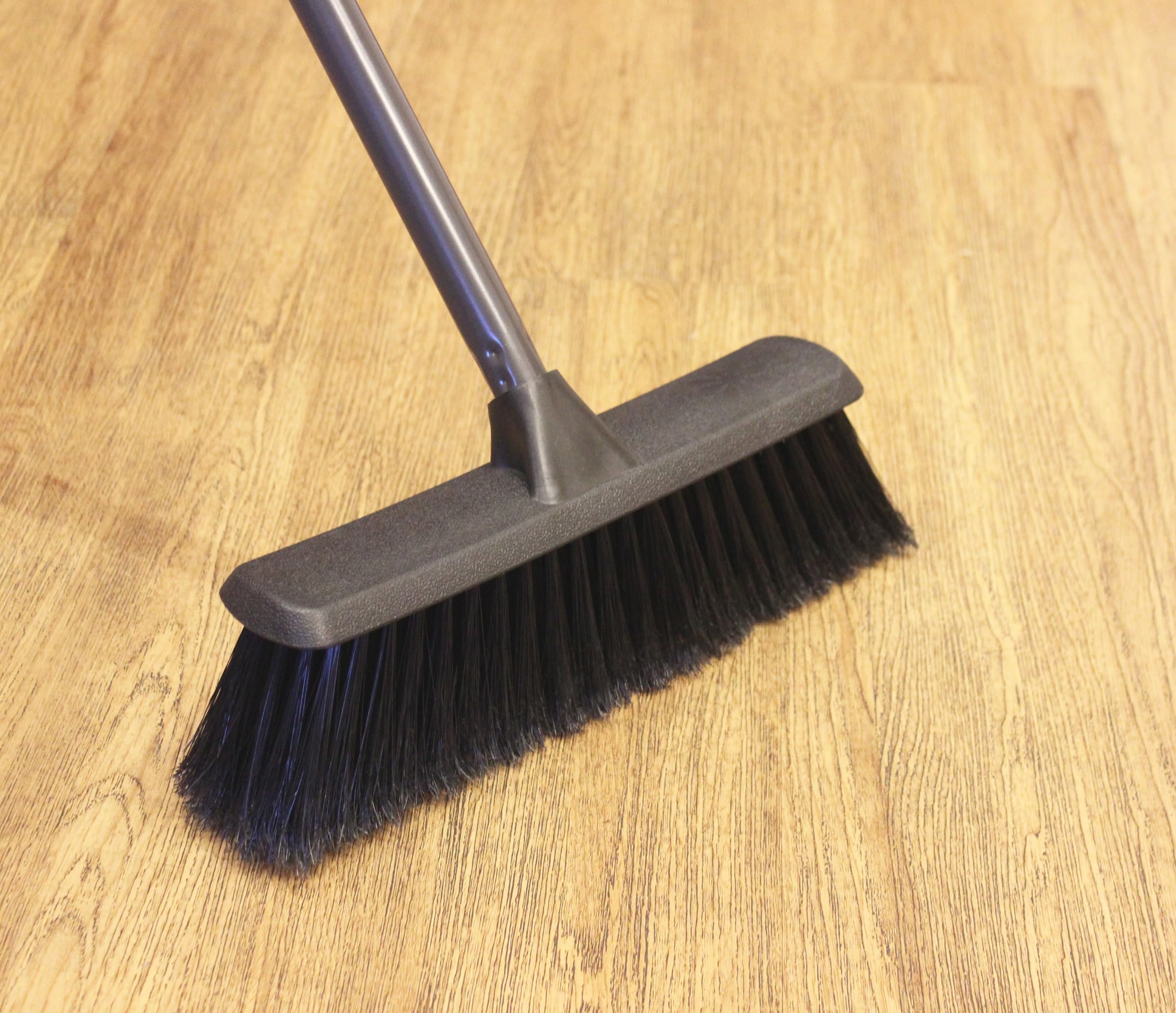 Fit For The Job Indoor Push Broom - Soft Fibres for Laminate, Vinyl & Tile | Lightweight Steel Handle 7