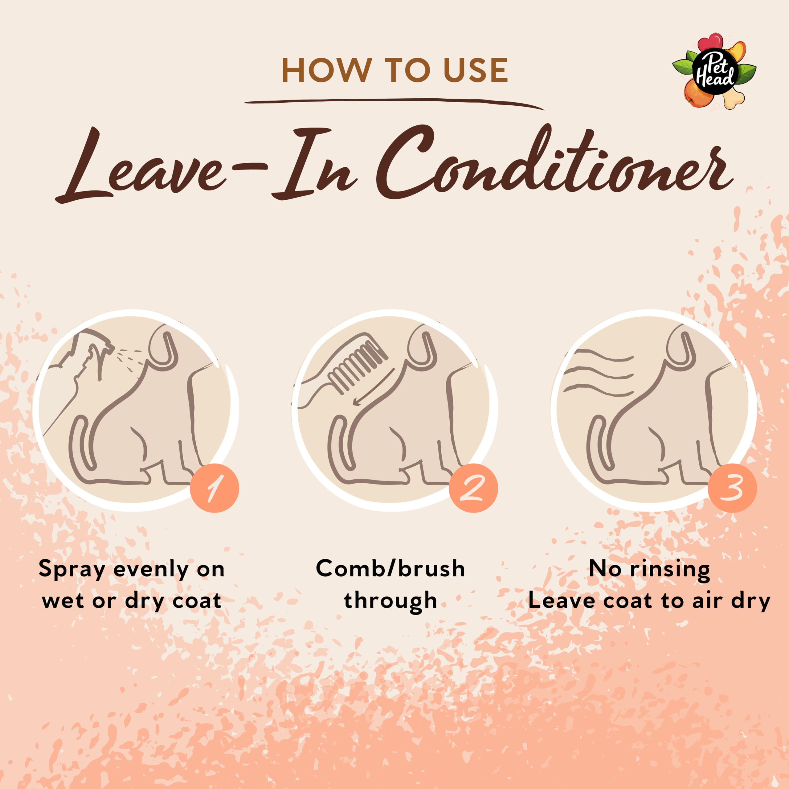 Pet Head Quick Fix Leave-In Conditioner Spray for Dogs - Peach Scent | 300 ml 6