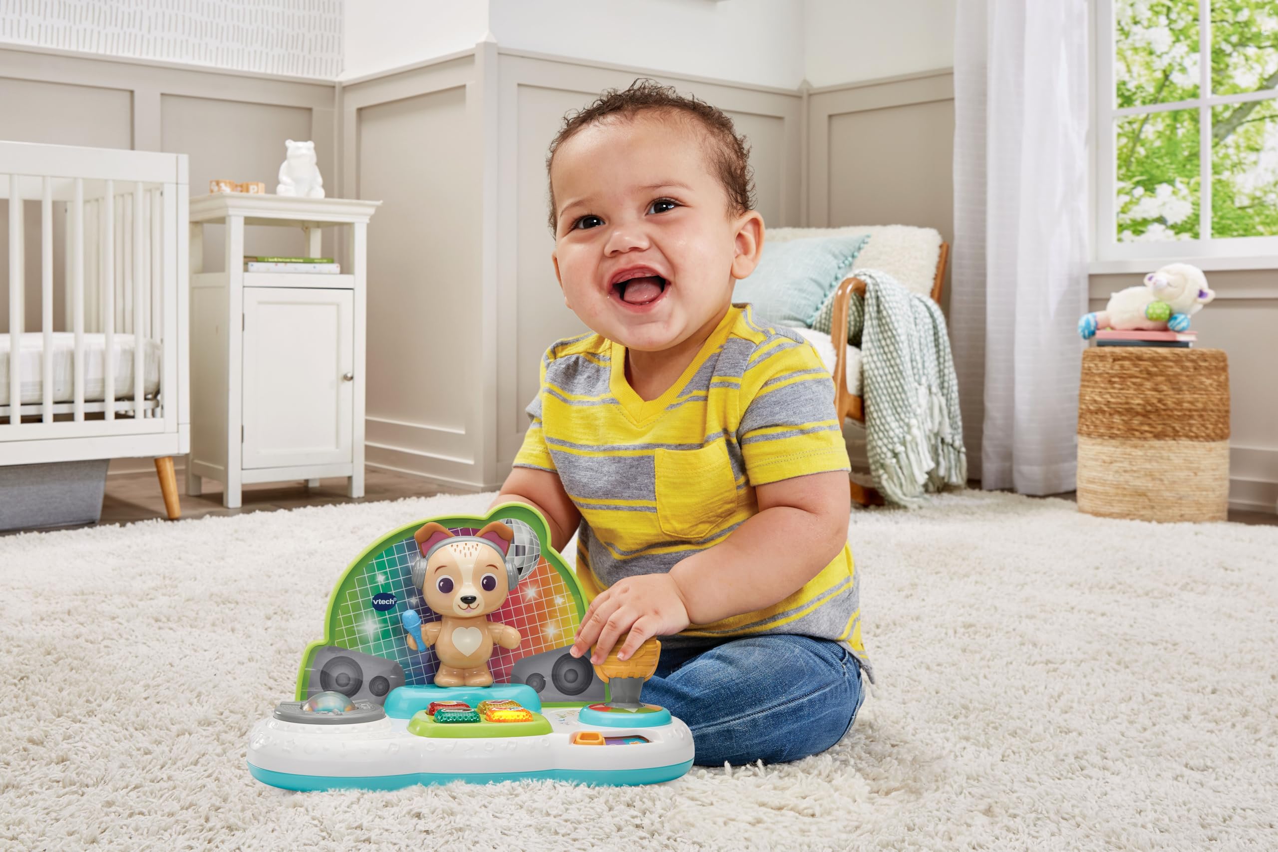 VTech Baby DJ Jams Puppy - Interactive Musical Toy with 60+ Songs & Lights, Ages 9 Months to 3 Years 4