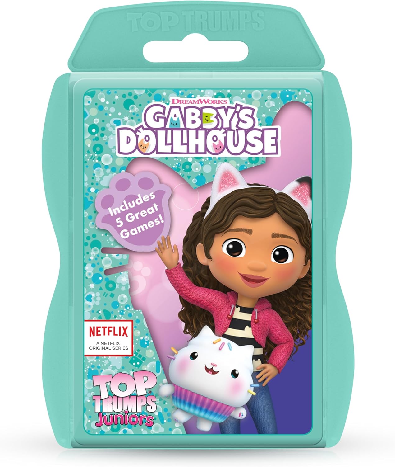 Top Trumps Junior Gabby’s Dollhouse Card Game with Luli-Loo, Carlita, and Kitt