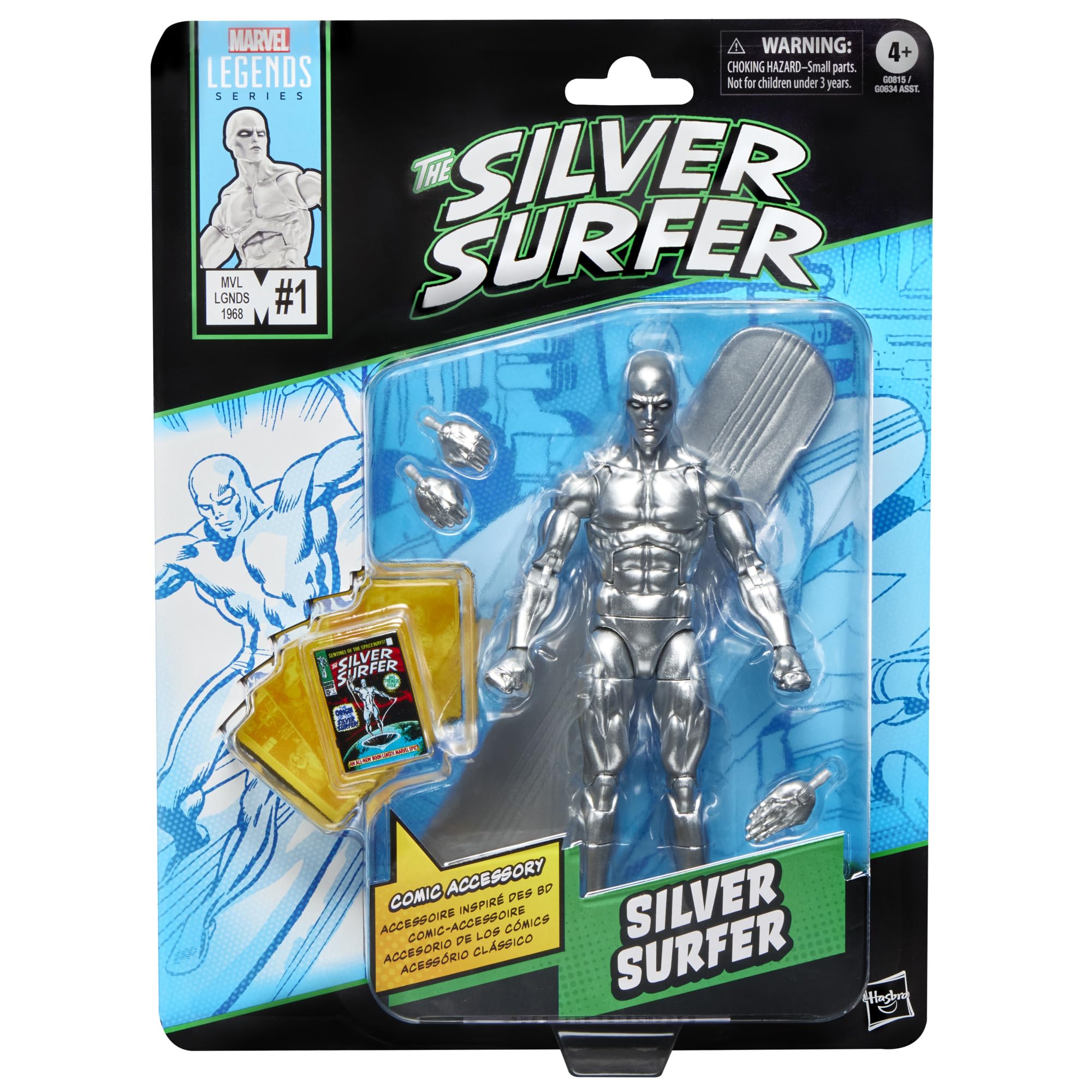 Marvel Legends Series Silver Surfer Action Figure - 6-Inch Collectible with Comic-Inspired Design 10