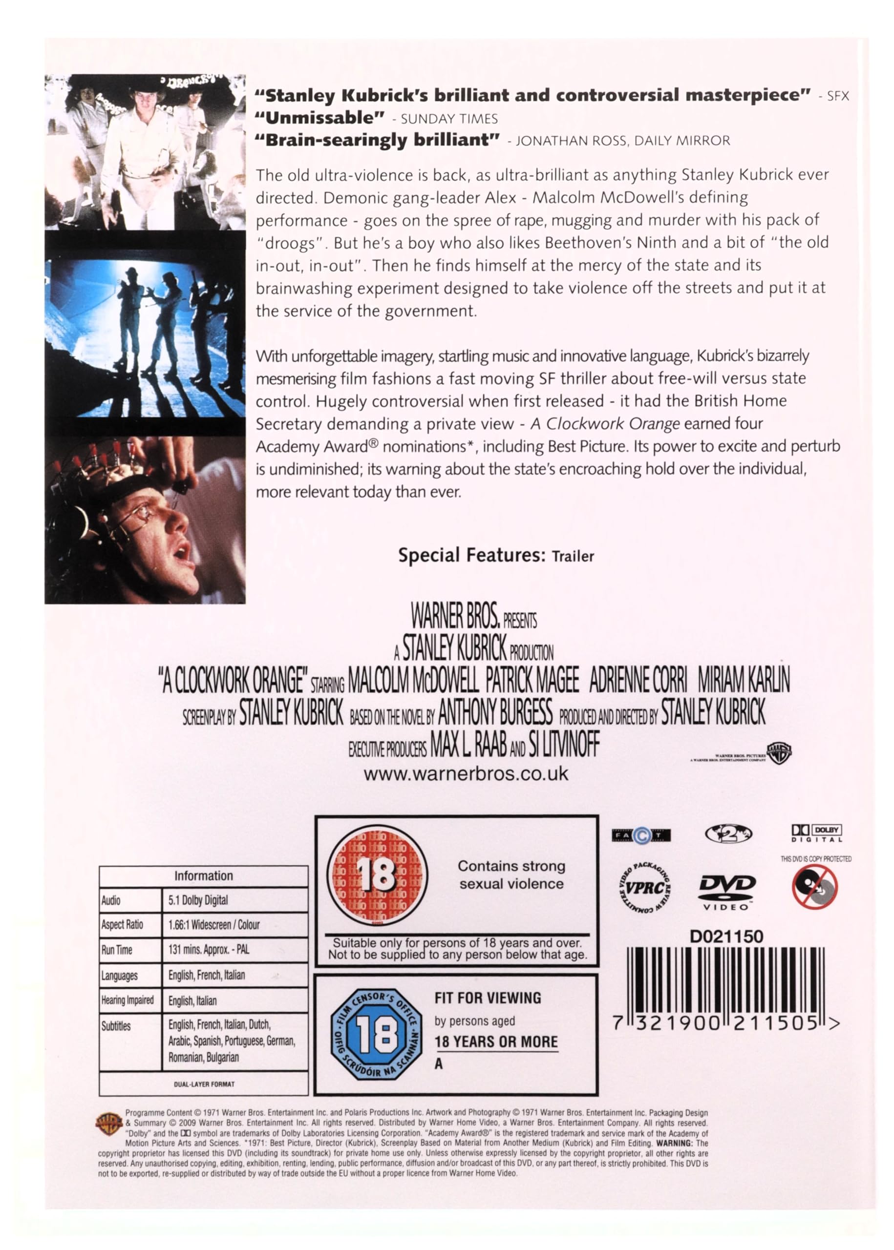 A Clockwork Orange (1971) - DVD 3