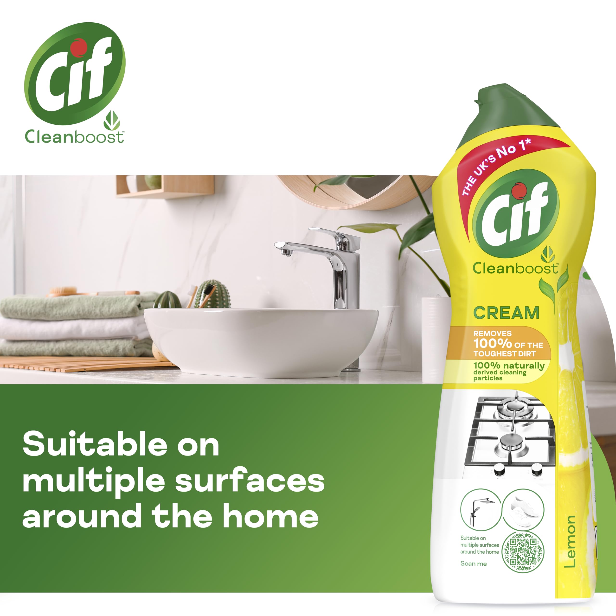 Cif - Lemon Cream Cleaner Multipurpose Surface Cleaner (940g) 8