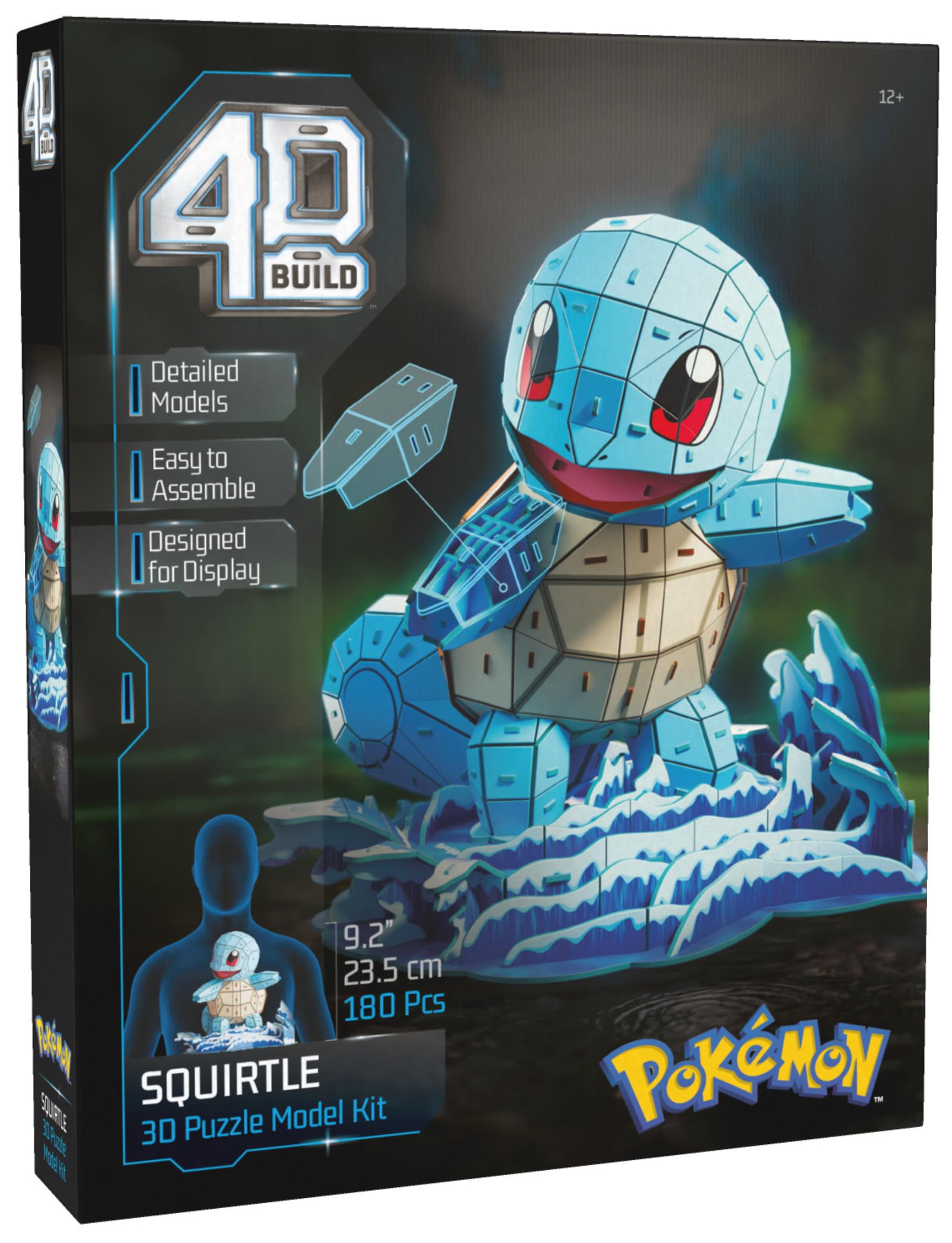 4D Build Pokémon Squirtle 3D Model Kit - 180-Piece Building Puzzle for Ages 12+ 5