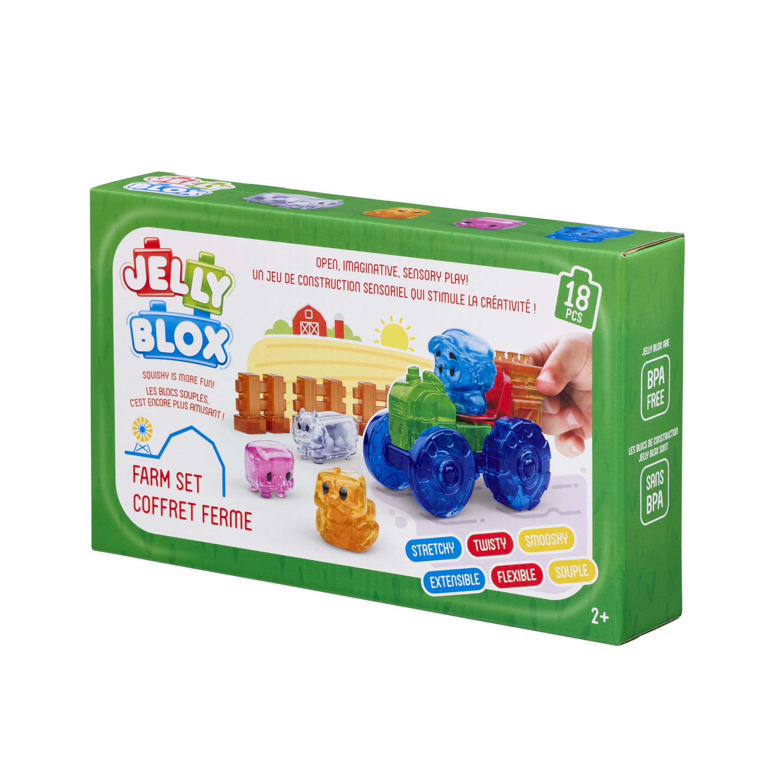 Jelly Blox Farm Set - Squishy Building Blocks for Toddlers 2+ 9
