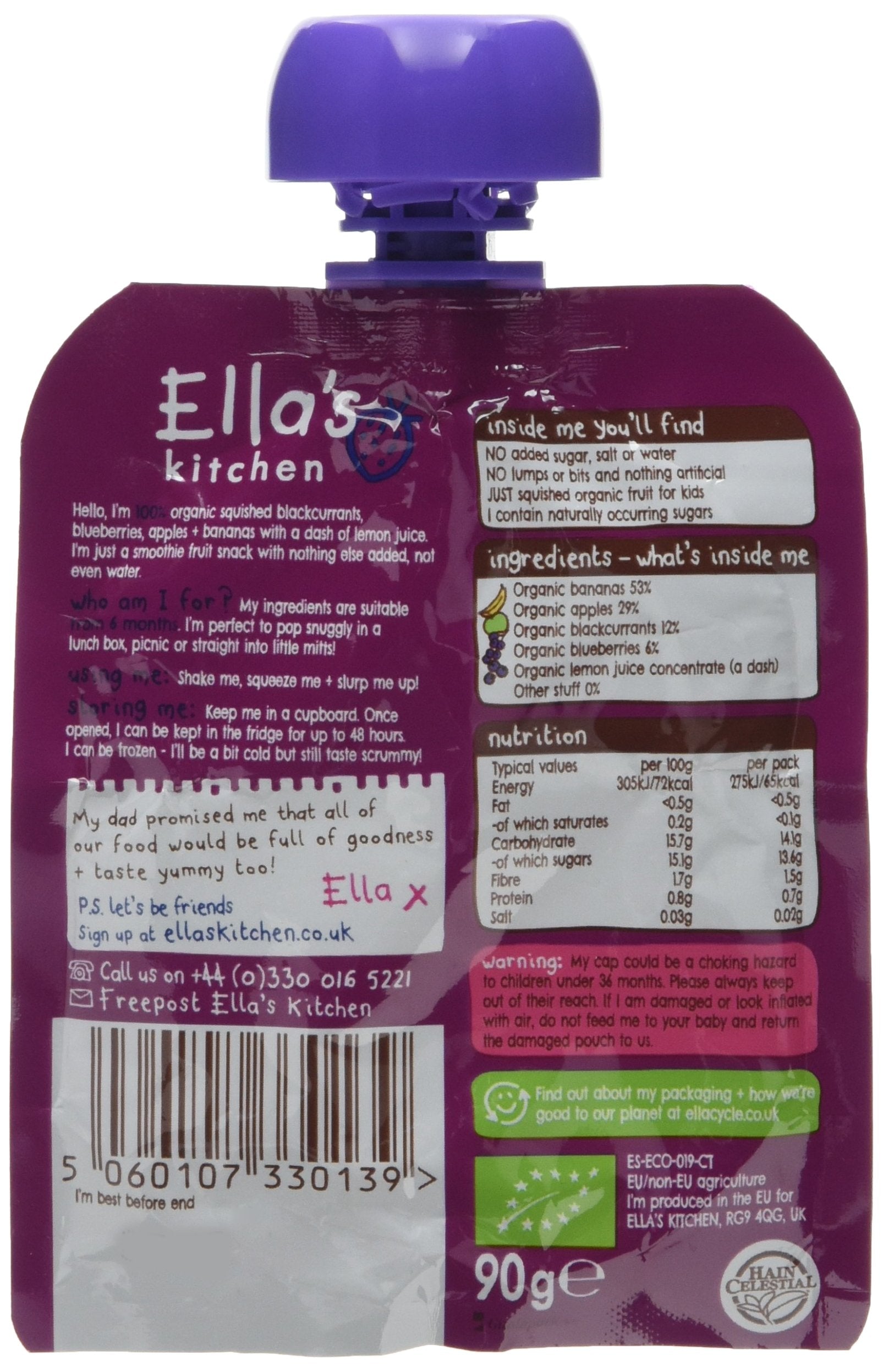 Ella's Kitchen - The Purple One Fruit Smoothie 5 x 90g