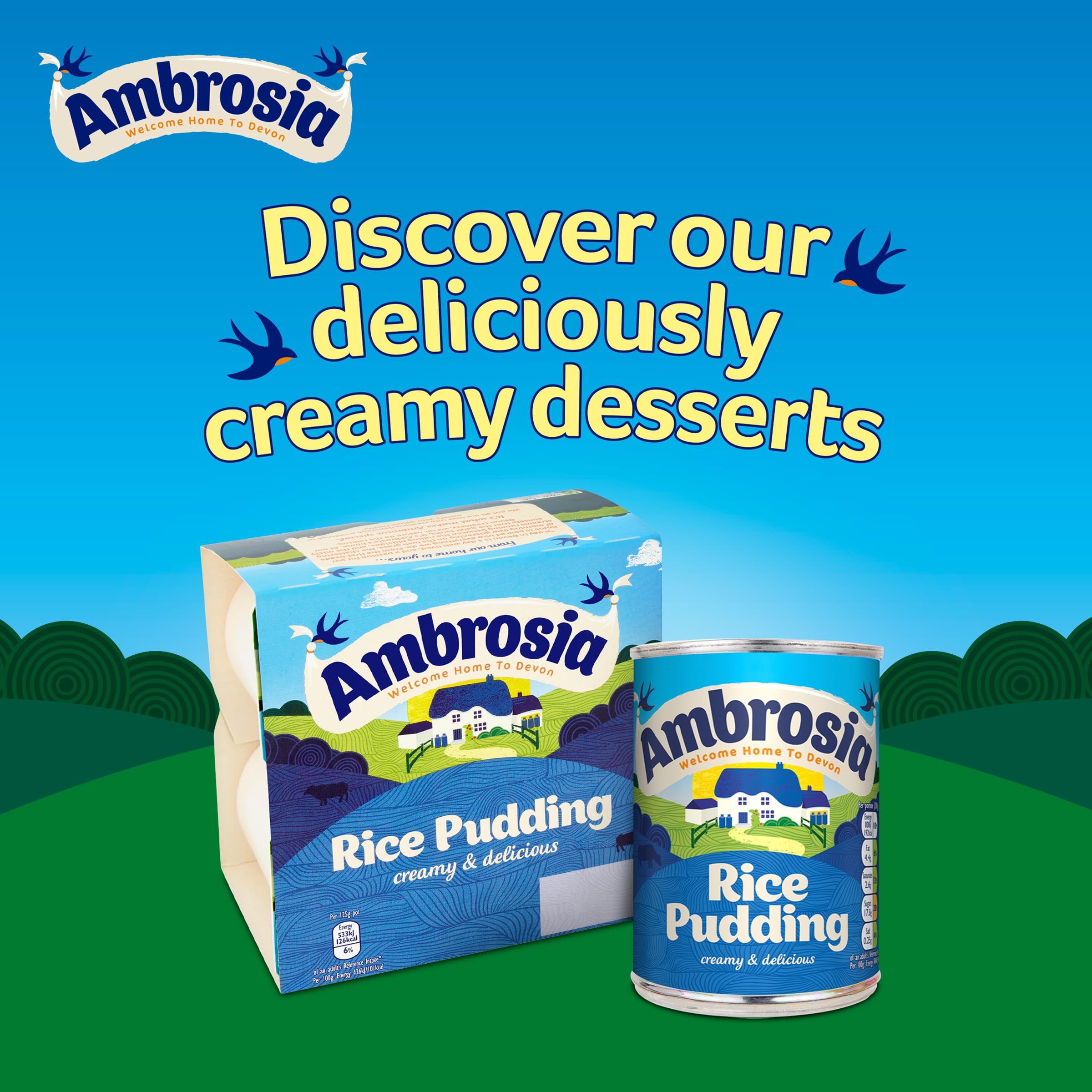 Ambrosia Original Rice Pudding 400g Can - Creamy Ready-to-Eat Dessert 4