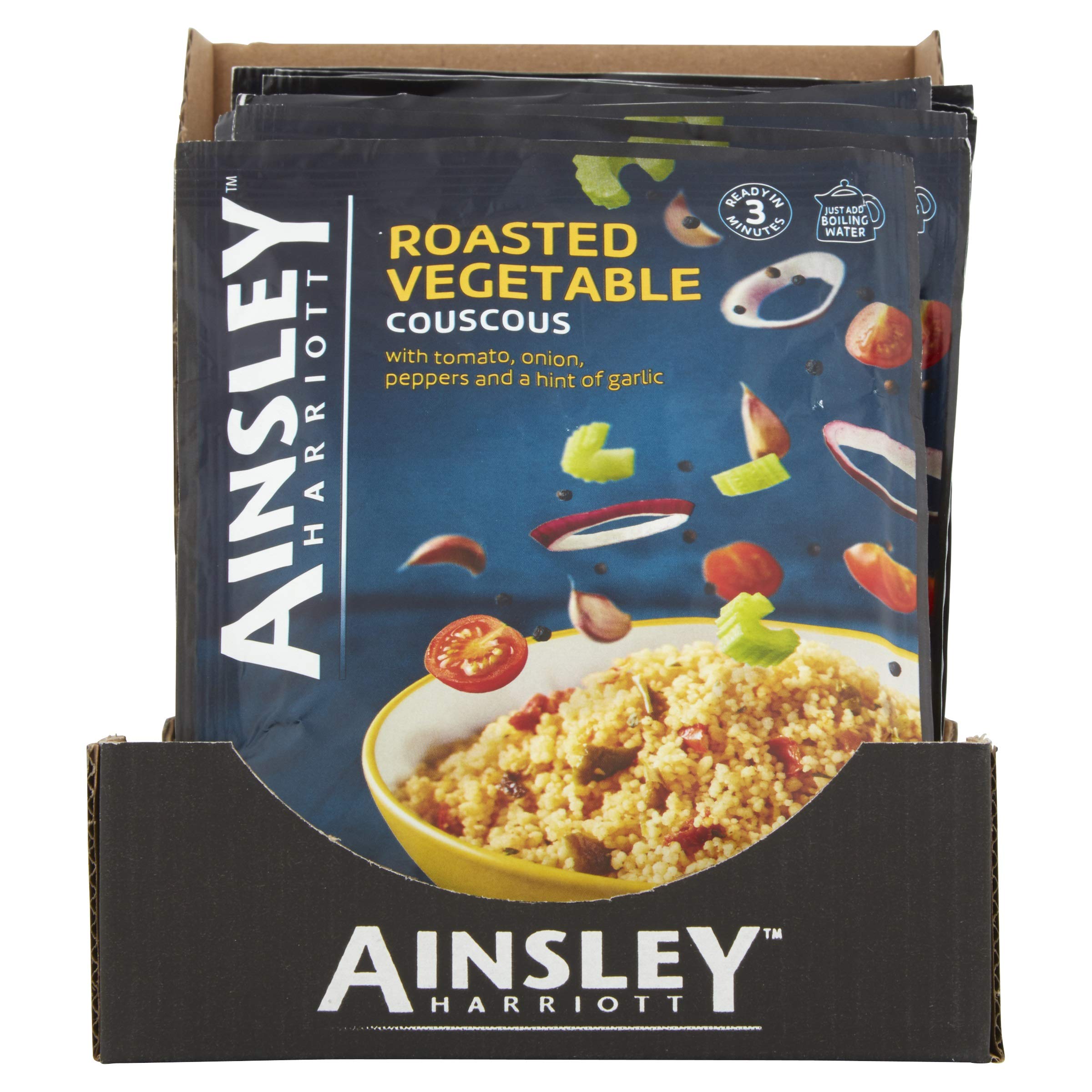 Ainsley Harriott Roasted Vegetable Couscous - Low Fat | 100g Single Serving | Pack of 12 2
