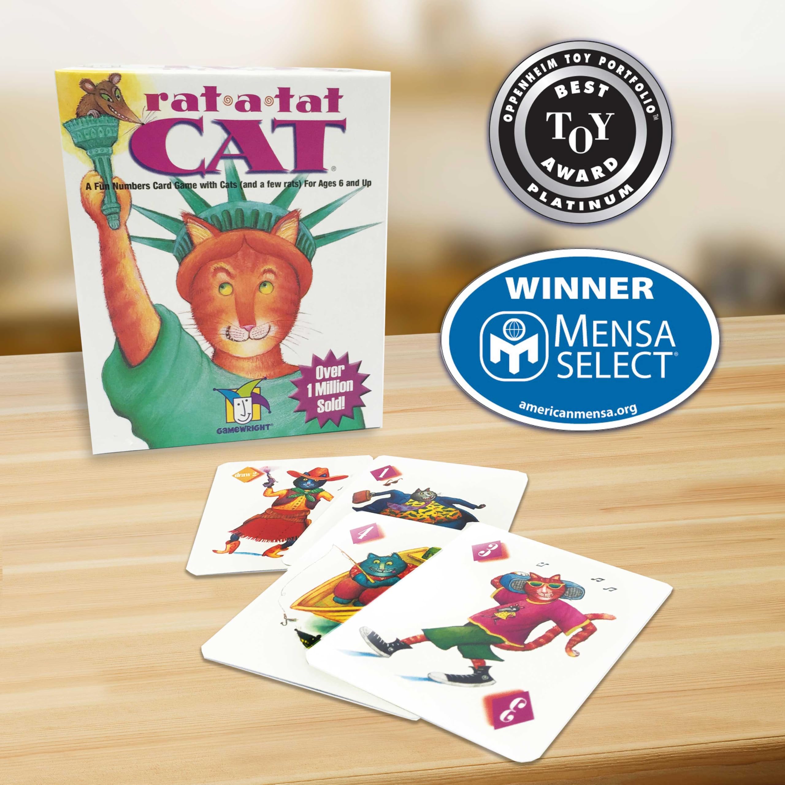Gamewright Rat-a-tat Cat Card Game | Family Strategy Game for 2-6 Players | Ages 6+ 11