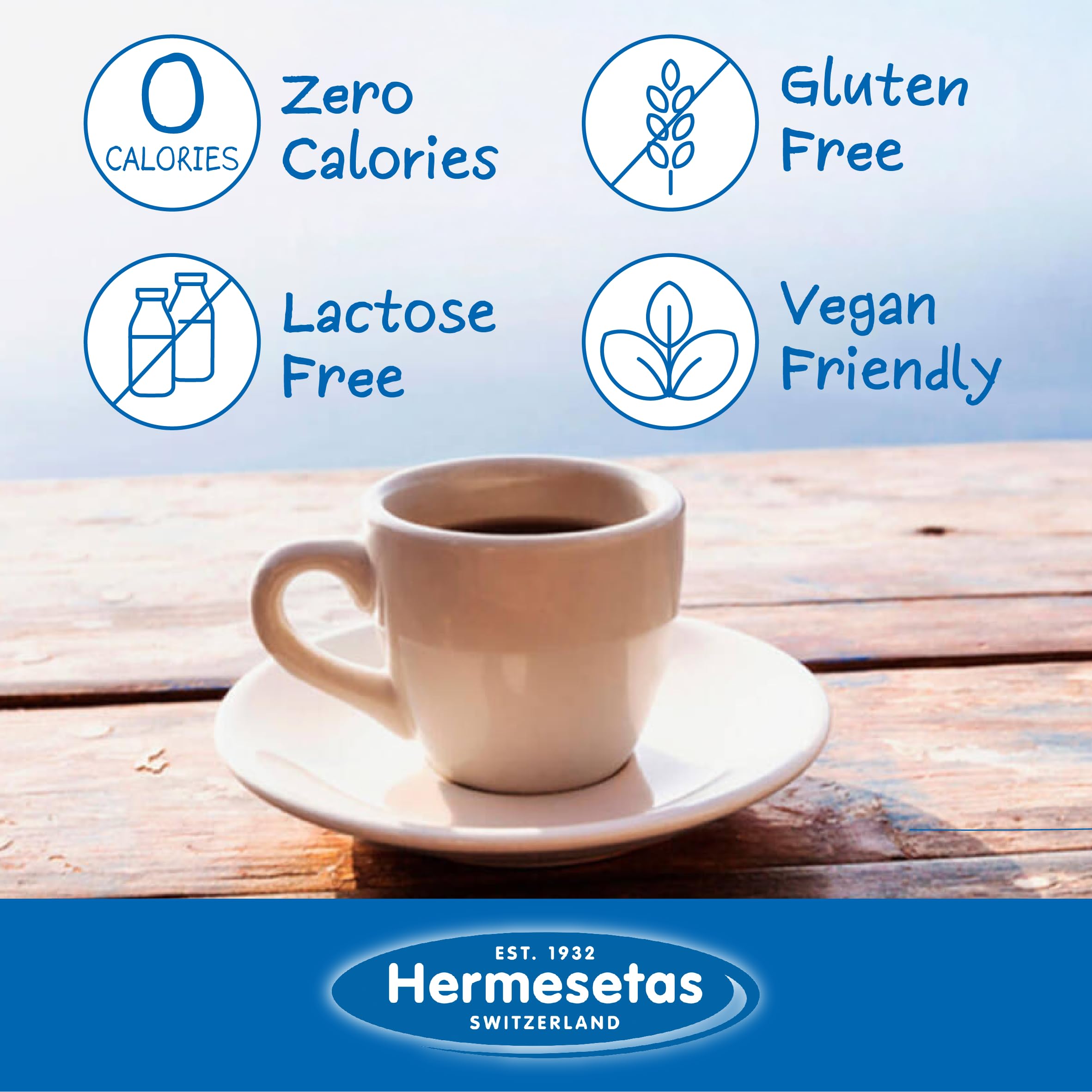 Hermesetas Liquid Sweetener - Calorie-Free, 10x Sweeter Than Sugar | 200 ml