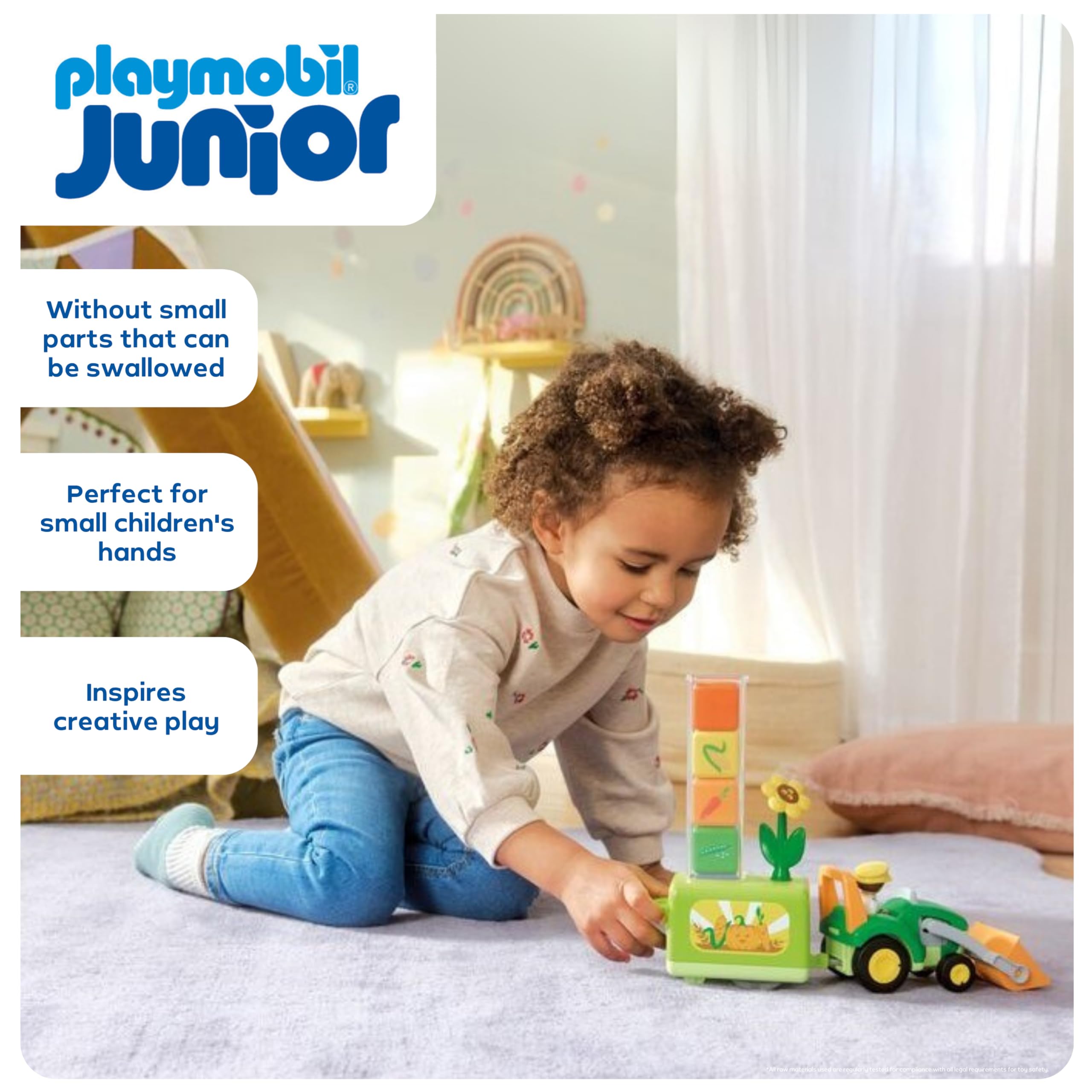 Playmobil JUNIOR Tractor with Fun Planter - Educational Vehicle Playset for Toddlers 1+ 10