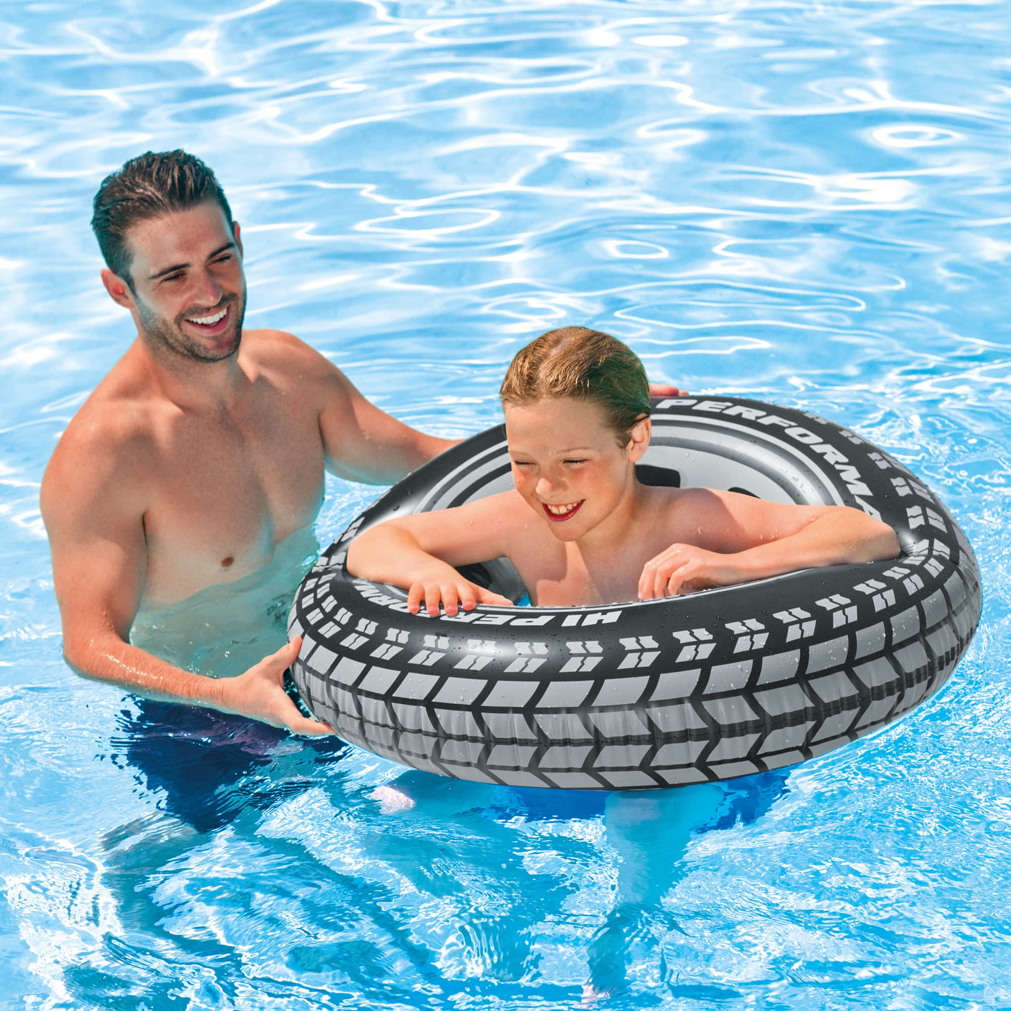 Intex 36" Radial Champs Tyre Tube - Inflatable Pool Toy for Kids 9+ 6