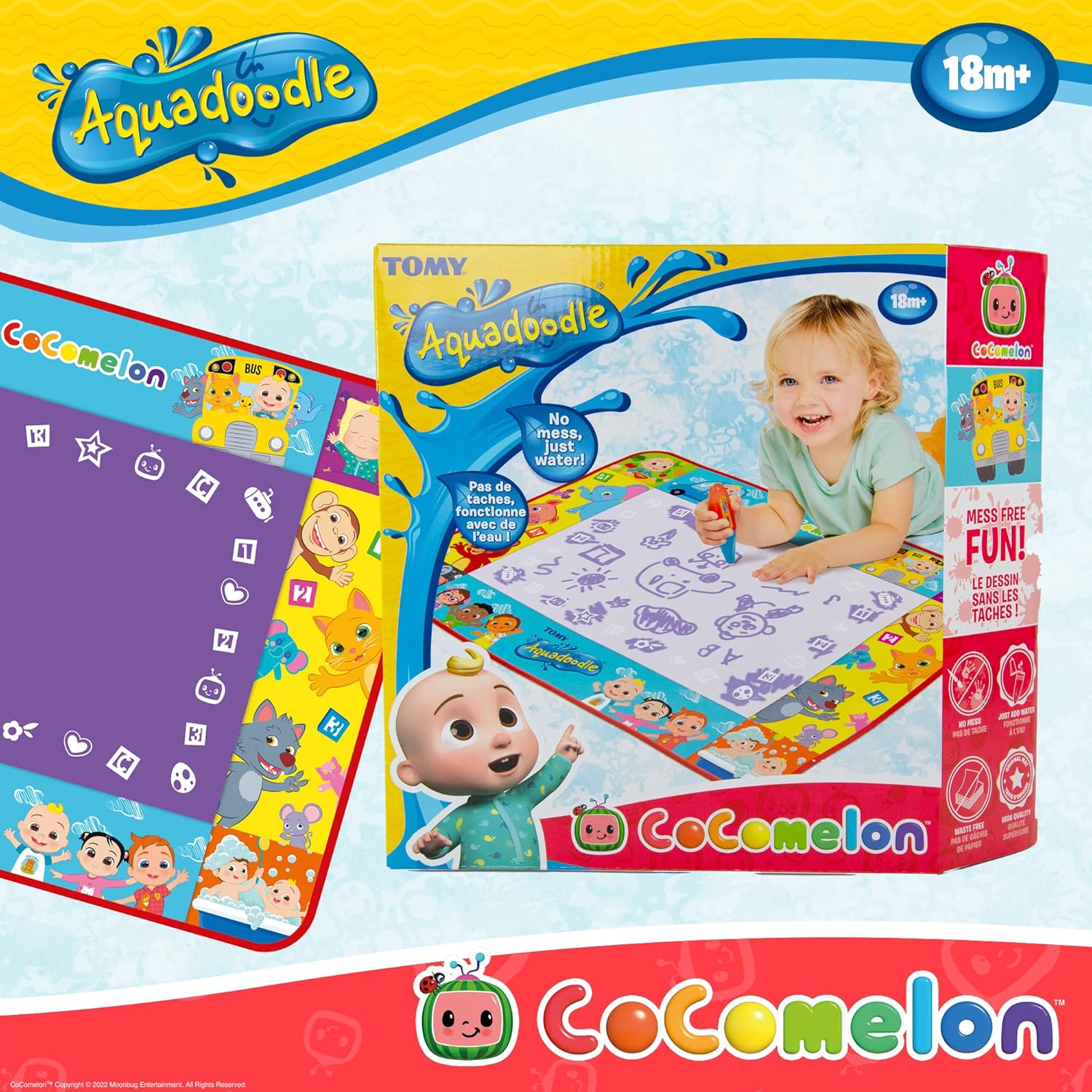 Aquadoodle Cocomelon Doodle Mat - Mess-Free Water Drawing Toy for Toddlers 18m+ 6