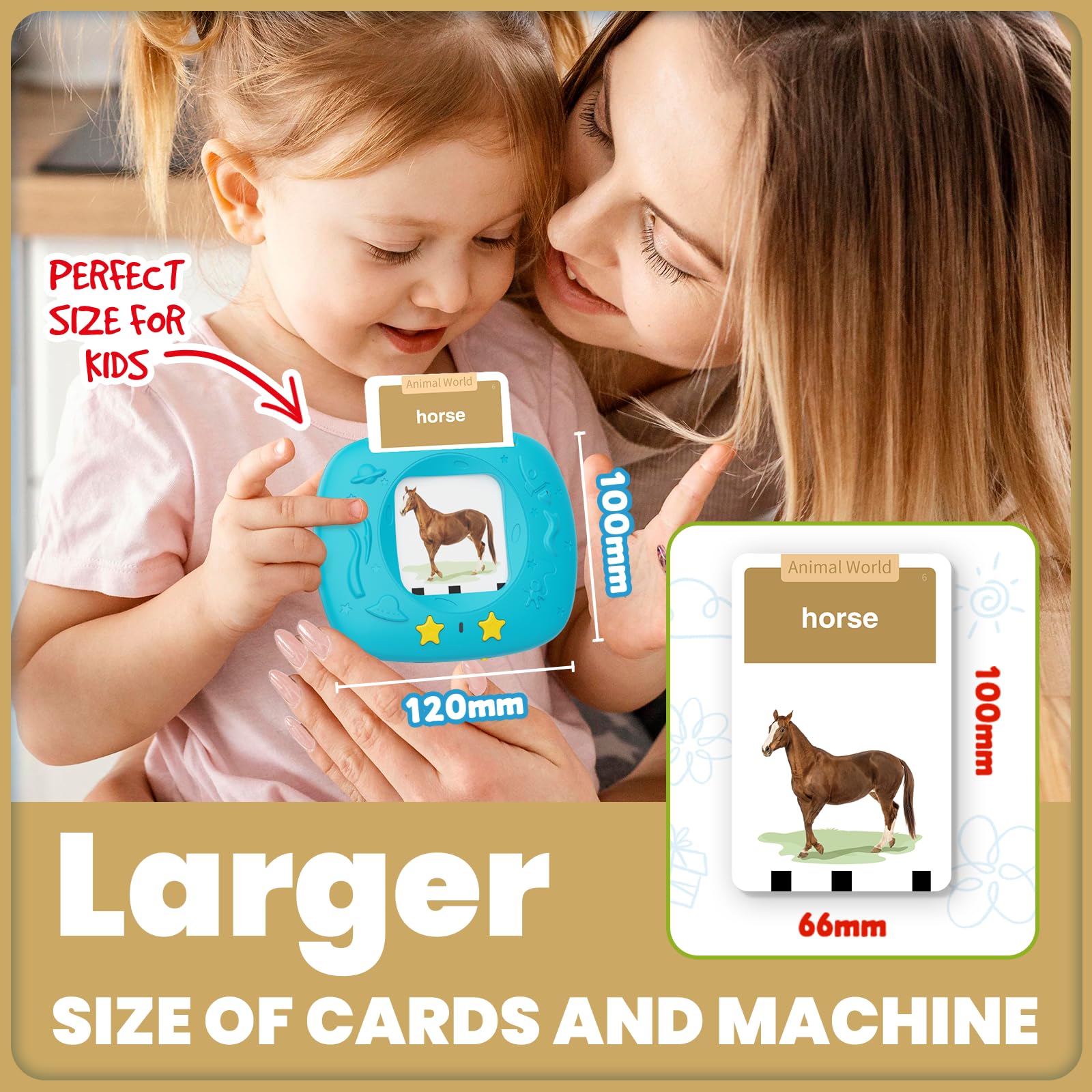 HOMESTEC Montessori Talking Flashcards - 280 Words & 8 Nursery Rhymes, Educational Toy for Toddlers 18M+ 9