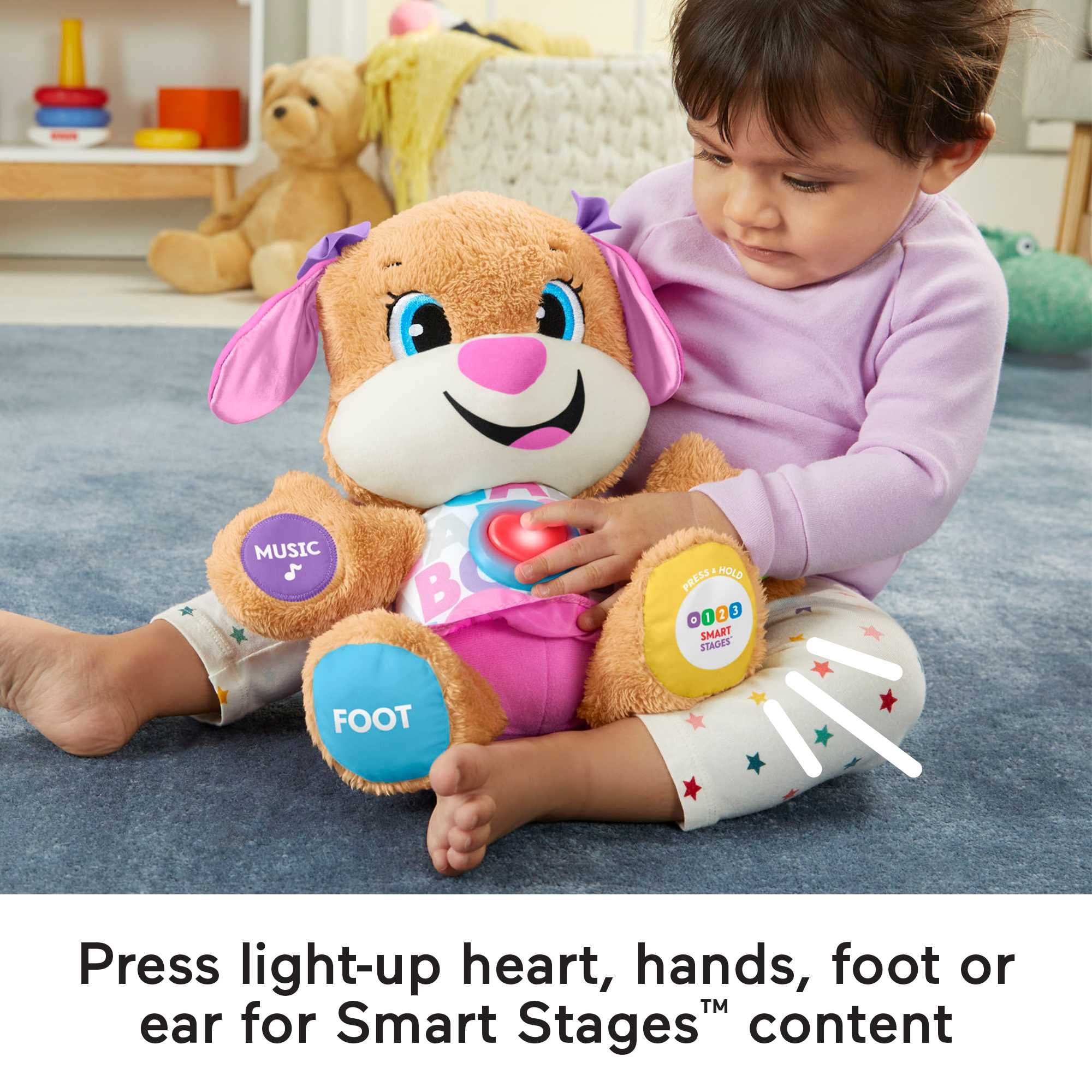 Fisher-Price Laugh & Learn Smart Stages Sis - Interactive Plush Toy for 6-36 Months 7