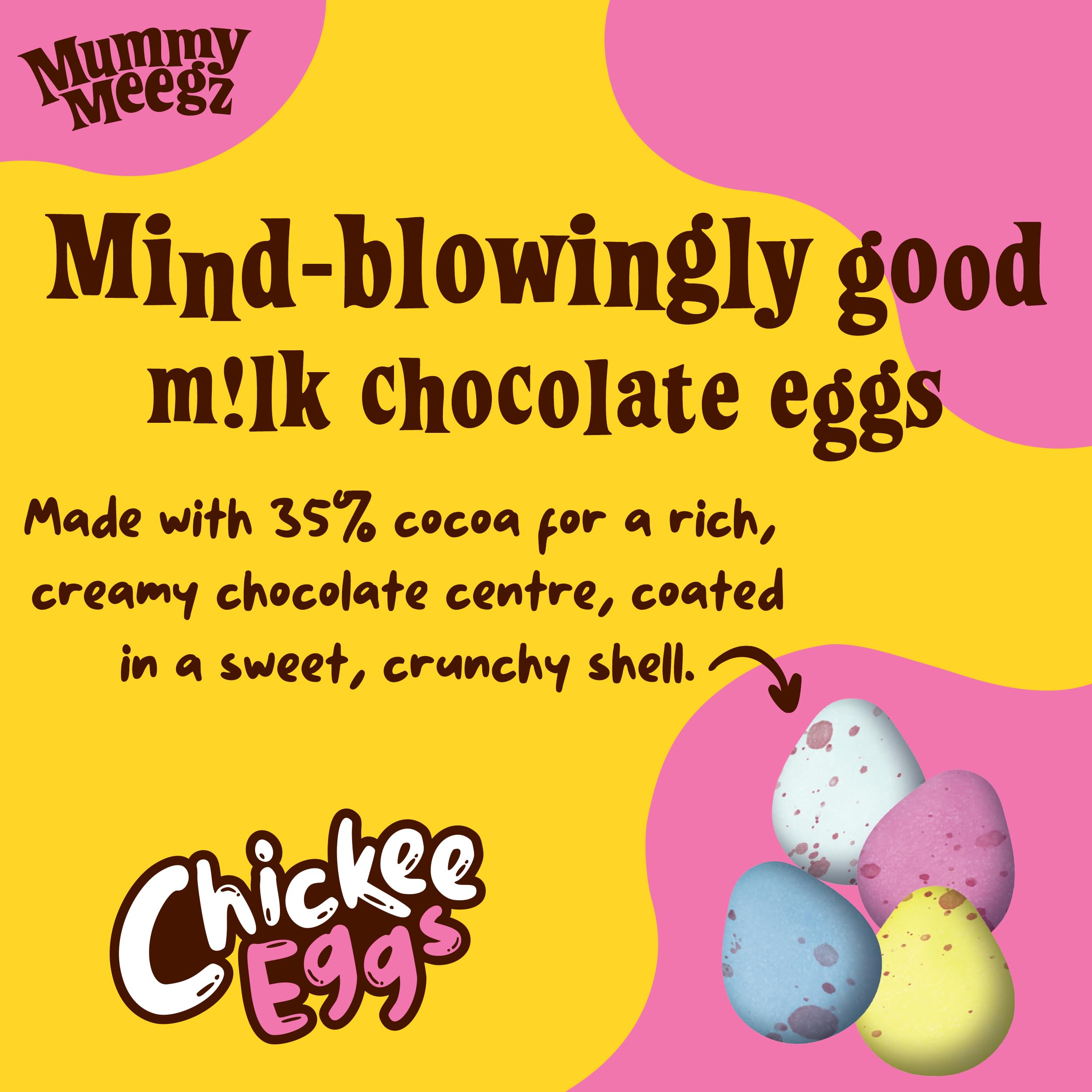 Mummy Meegz Chickee Eggs - Vegan Chocolate Candy Case (12 x 80g Bags) 2