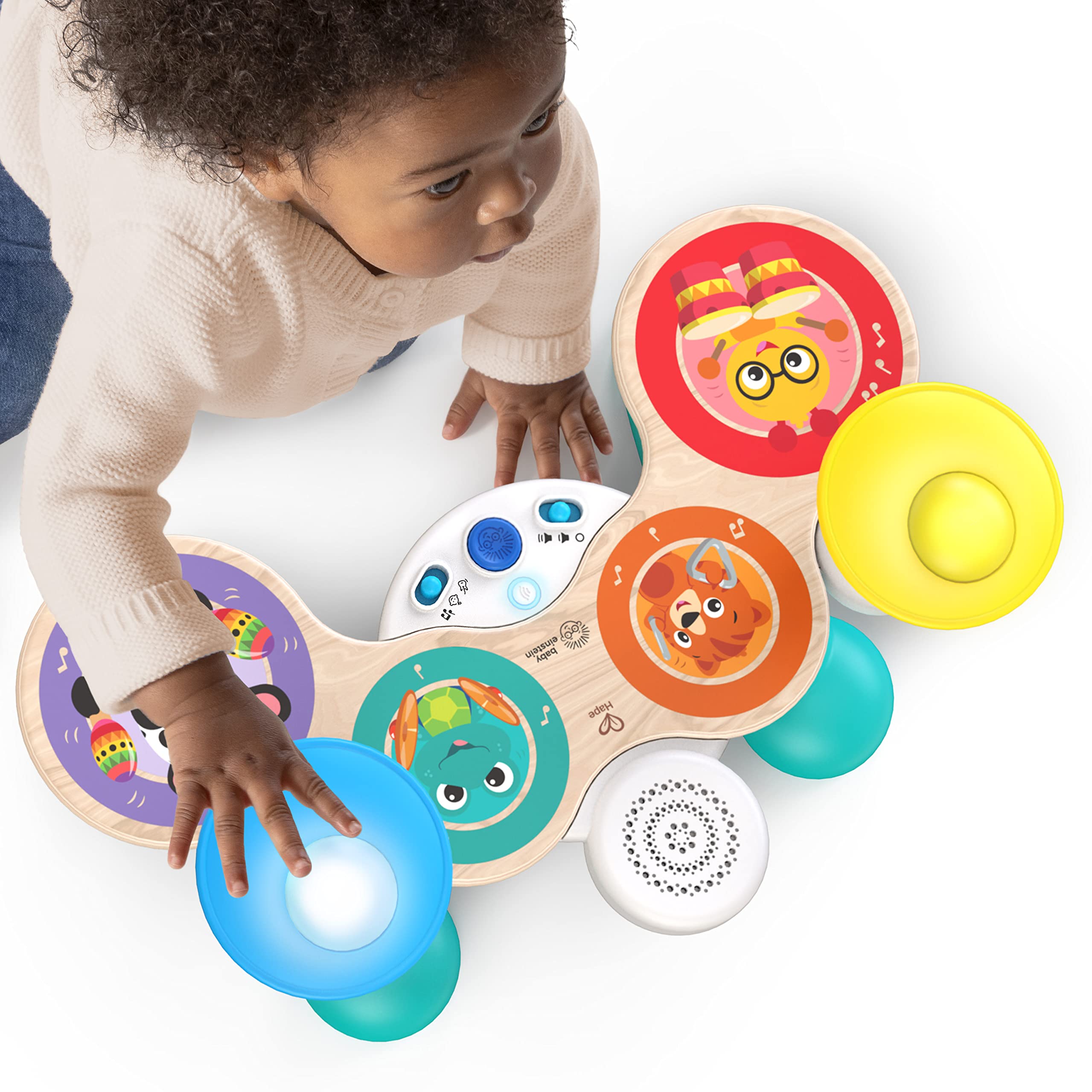 Baby Einstein Together in Tune Drums - Wireless Wooden Musical Toddler Toy 7