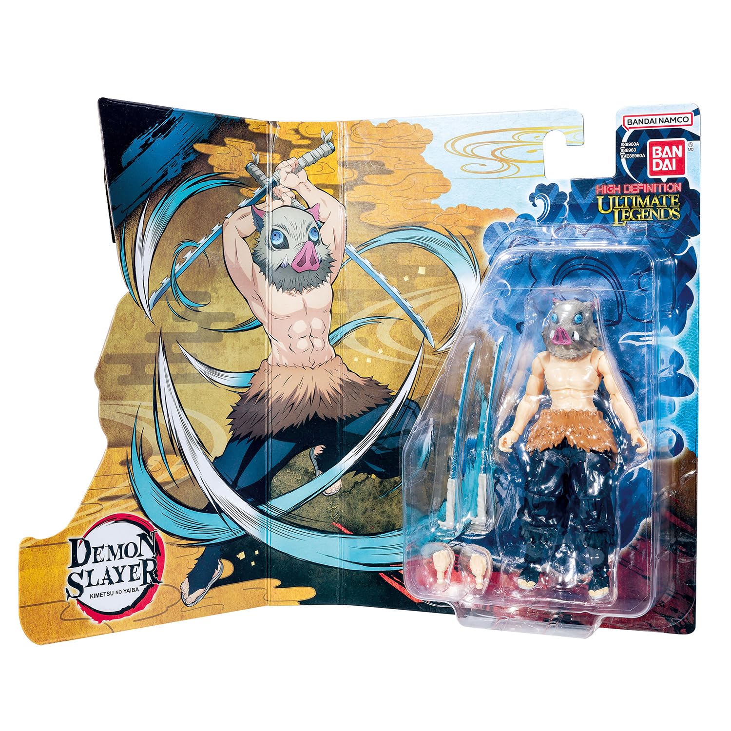 Bandai Ultimate Legends HD Demon Slayer Action Figure - Inosuke Hashibira - 12 cm Collectible with Accessories 9