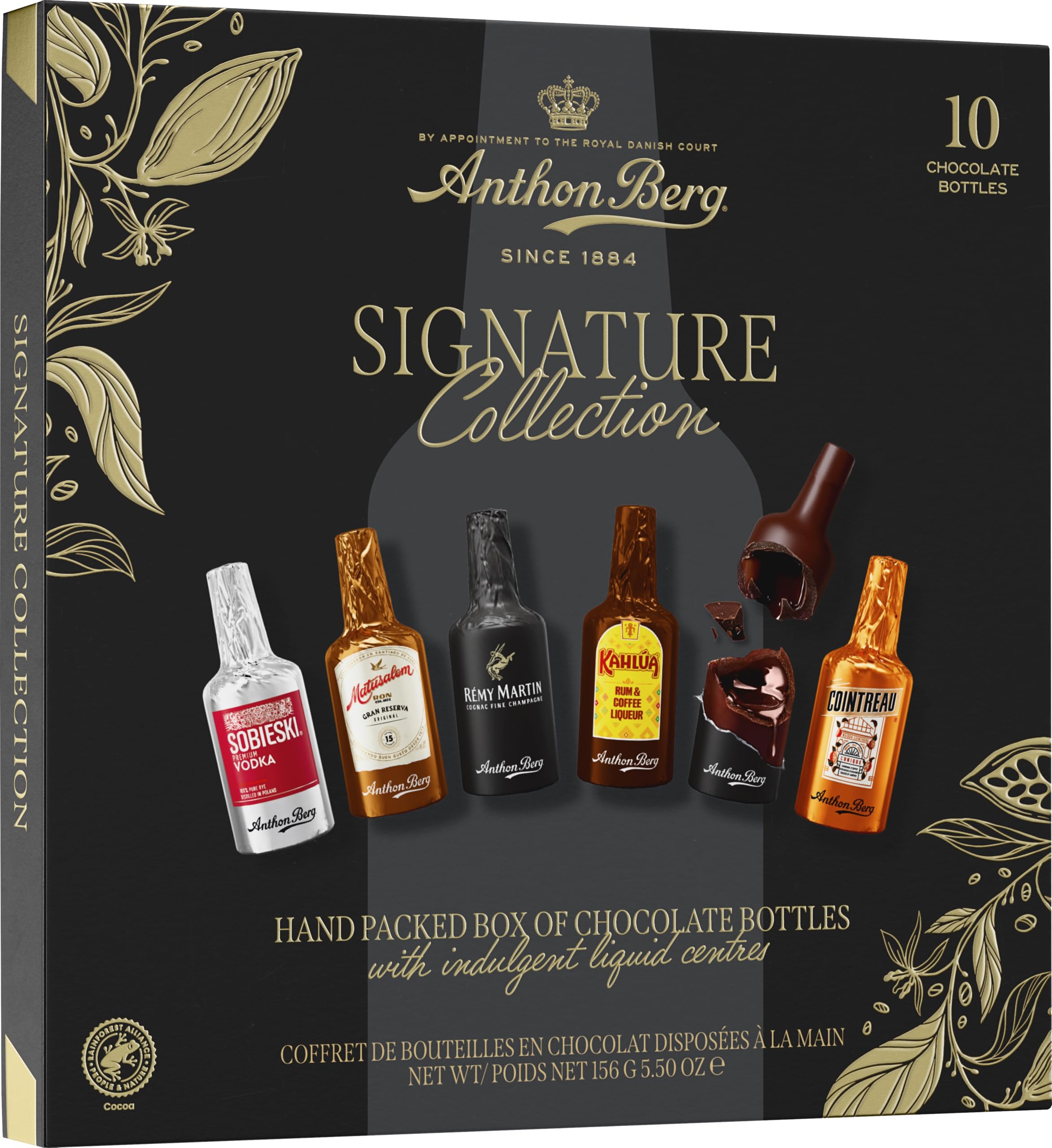 Anthon Berg 10 Chocolate Liqueurs Dark Chocolate Case With Spirits | 185g 1
