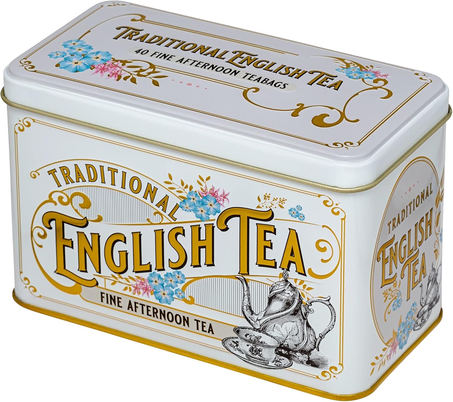 New English Teas Vintage Victorian Ivory Tea Caddy with 40 English Afternoon Teabags 5