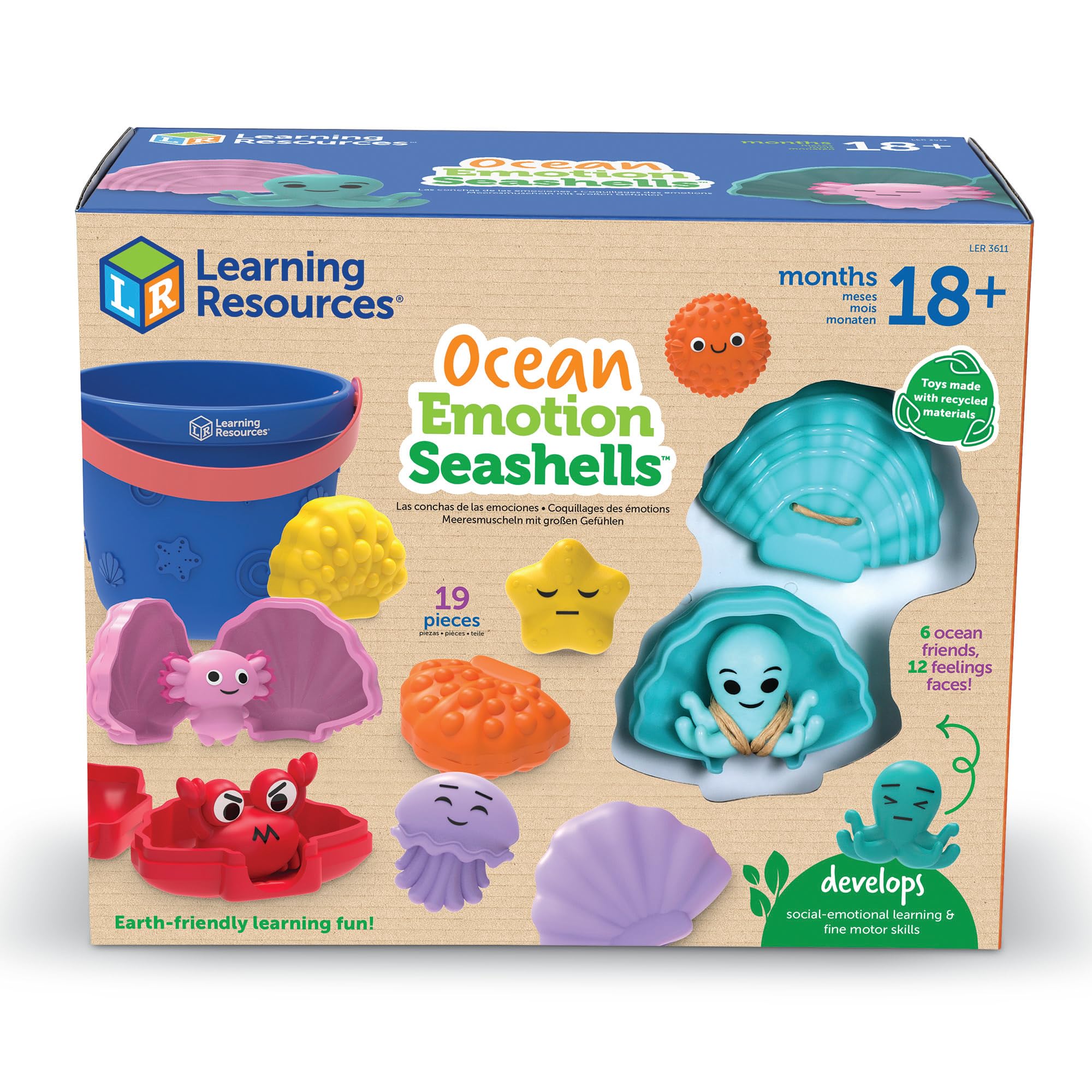 Learning Resources Ocean Emotion Seashells - Social Emotional Learning Toy for Toddlers & Kids 7