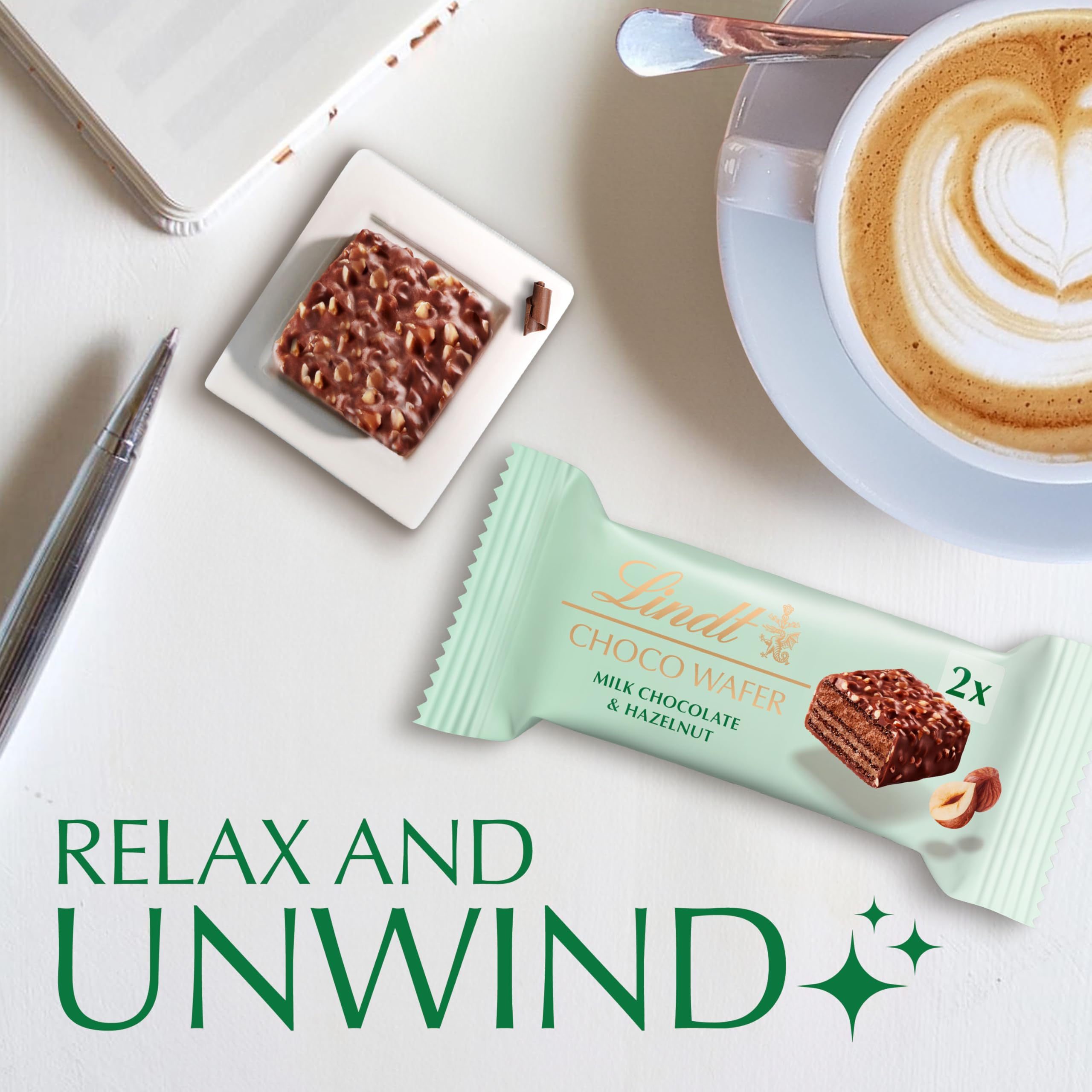 Lindt Choco Wafer Milk Chocolate & Hazelnut Treat Pack 30g (Case of 20) 7