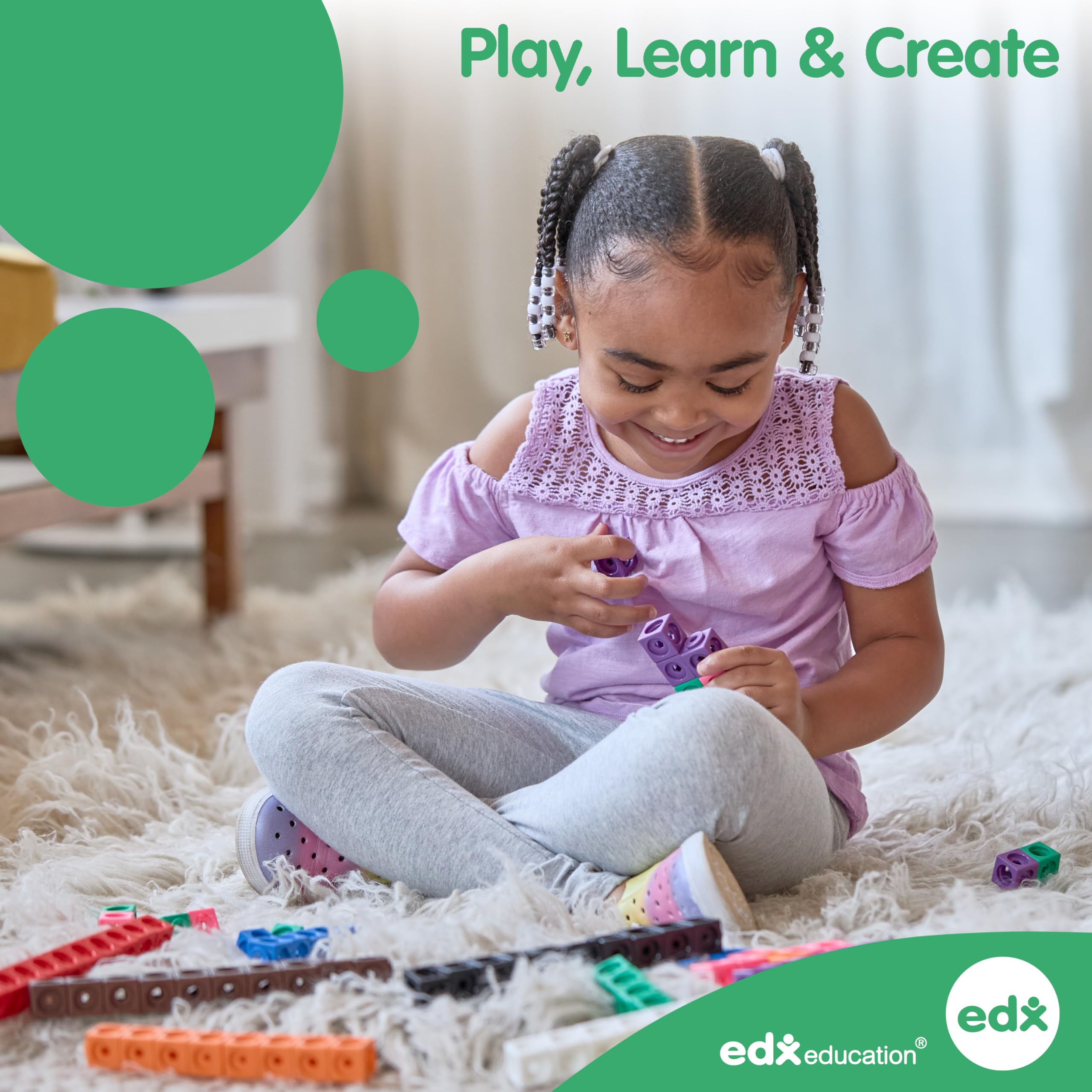 EDX Education Math Cubes - 100-Piece Linking Cube Set for Early Learning 19