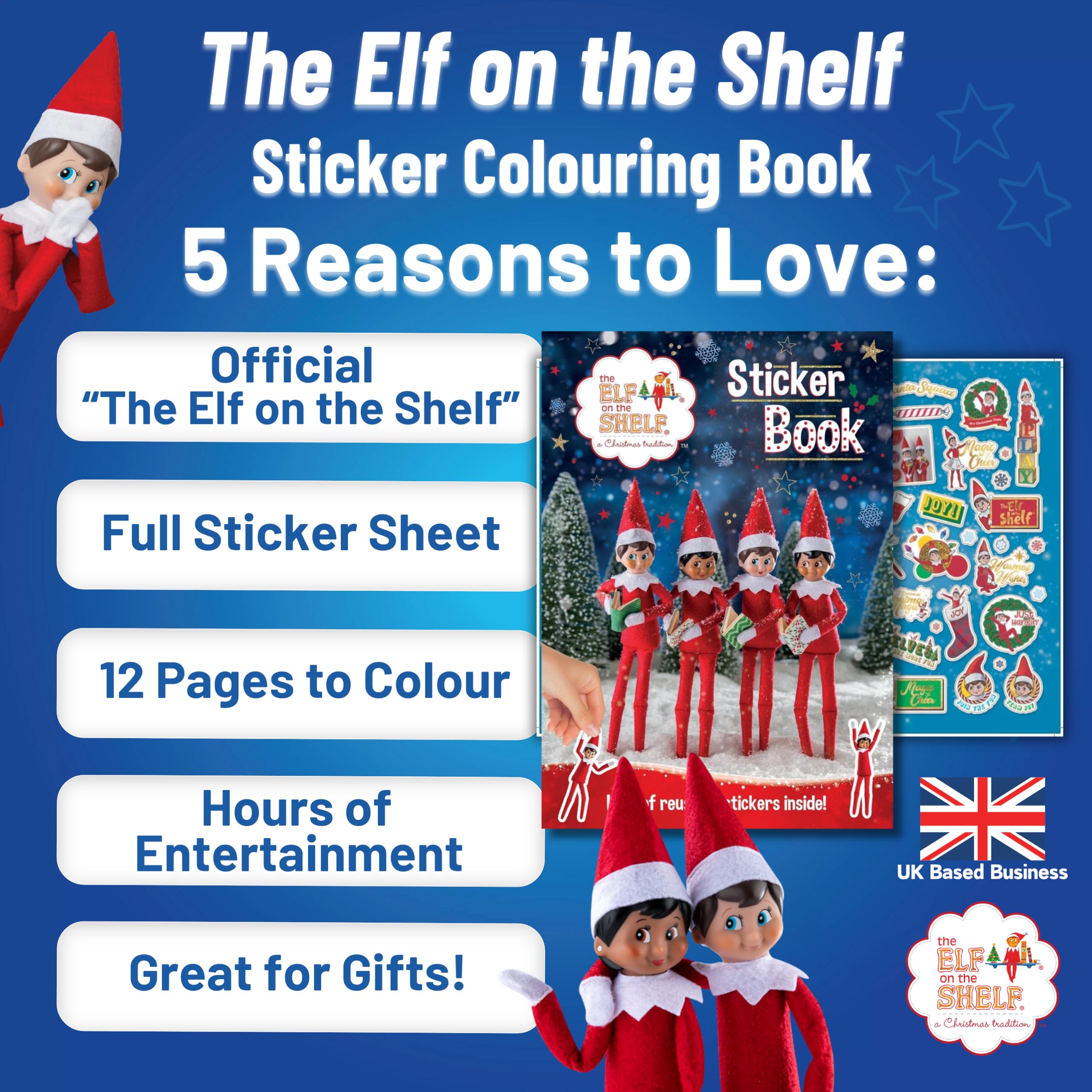 Elf on the Shelf Sticker Colouring Book - Christmas Activity for Kids 9