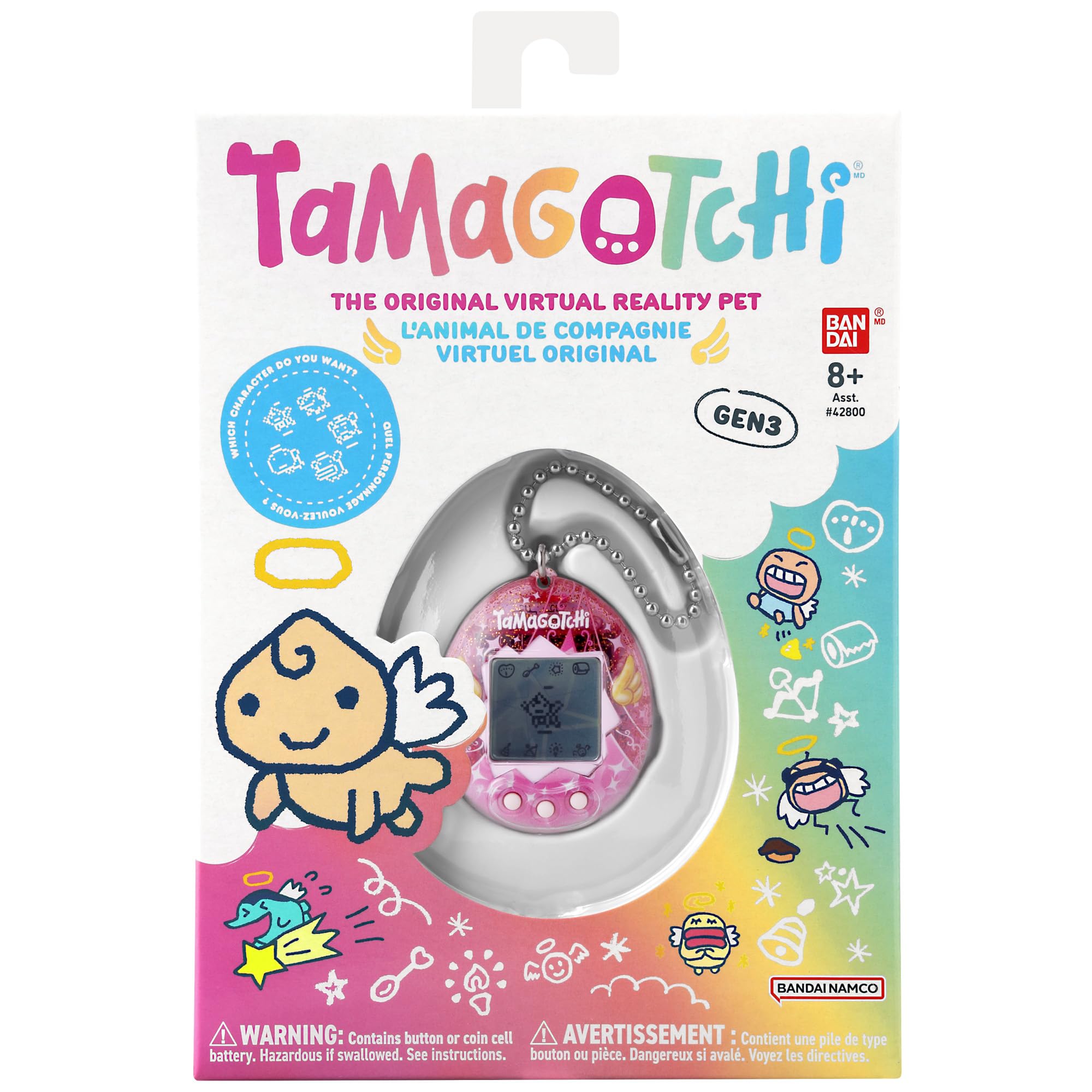 Tamagotchi Original Angel Dress Digital Pet - Electronic Toy for Kids 8+ 15