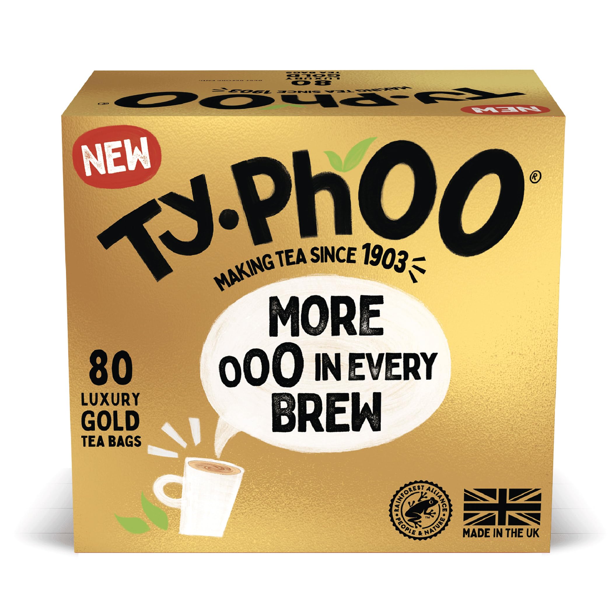Typhoo - Gold Luxury Black Tea 80 Tea Bags 1