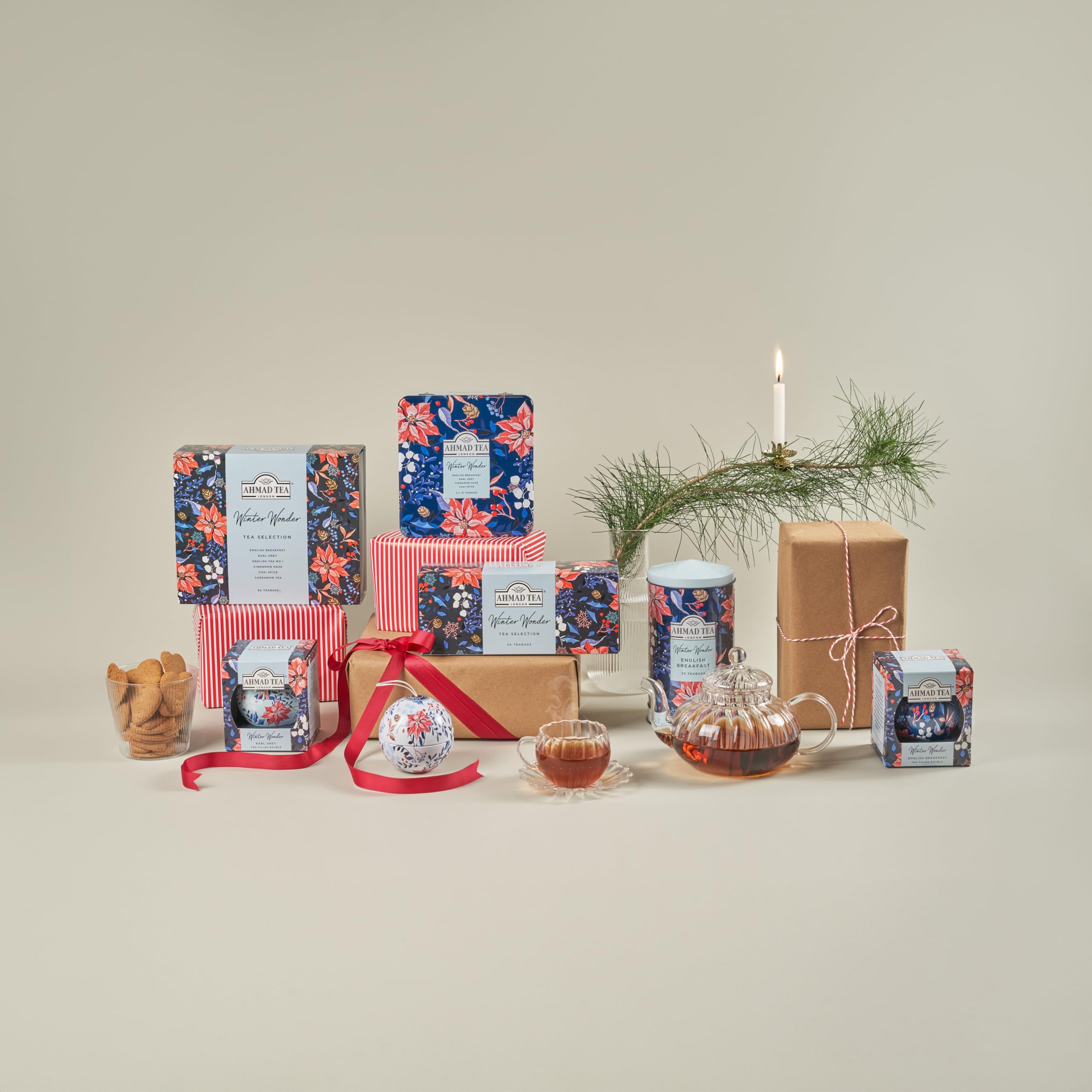Ahmad Tea - Winter Wonderland Christmas Selection Pack - 30 Teabags (English Breakfast, Cinnamon Haze, Chai Spice) 8