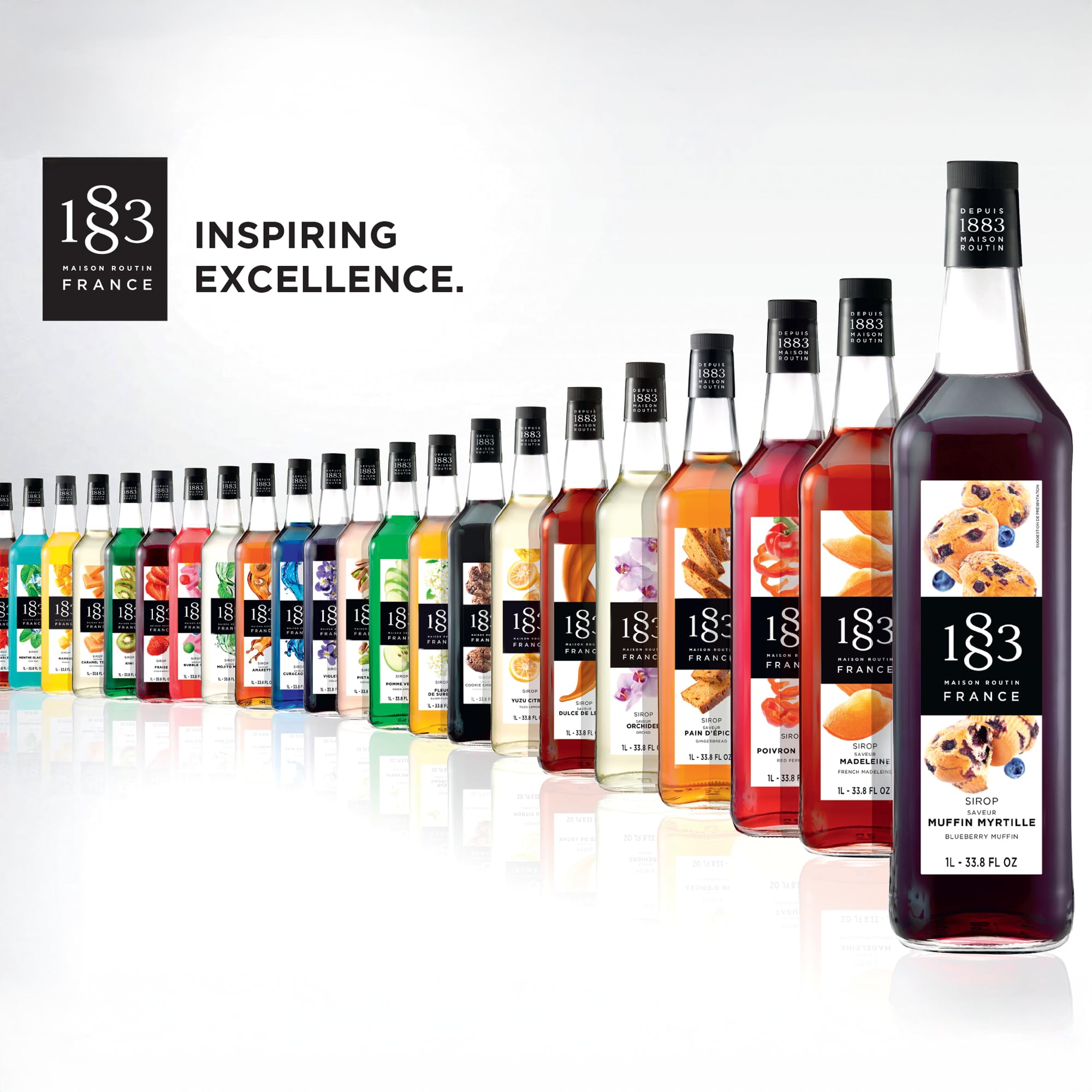 1883 MAISON ROUTIN Premium Almond Syrup - 1L PET Bottle for Coffee, Cocktails, Desserts | Vegan, Natural Flavour 6